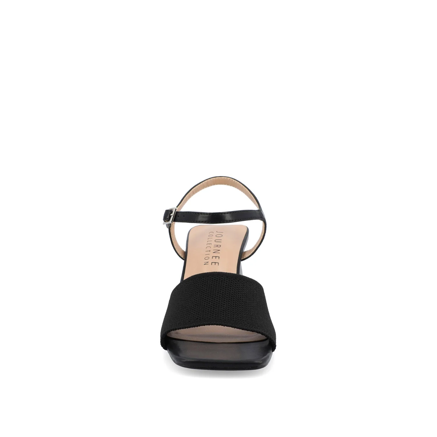 EVYLINN STRAPPY HEELS IN WIDE - Black Knit - Image 4