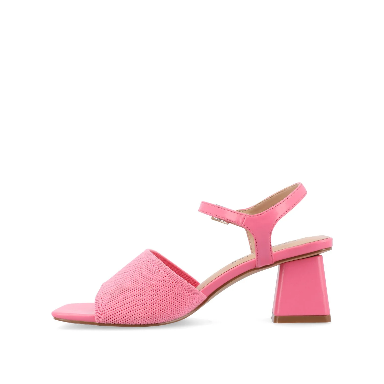EVYLINN STRAPPY HEELS IN WIDE - Pink Knit - Image 3