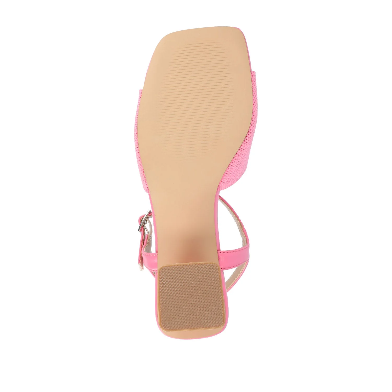 EVYLINN STRAPPY HEELS IN WIDE - Pink Knit - Image 8