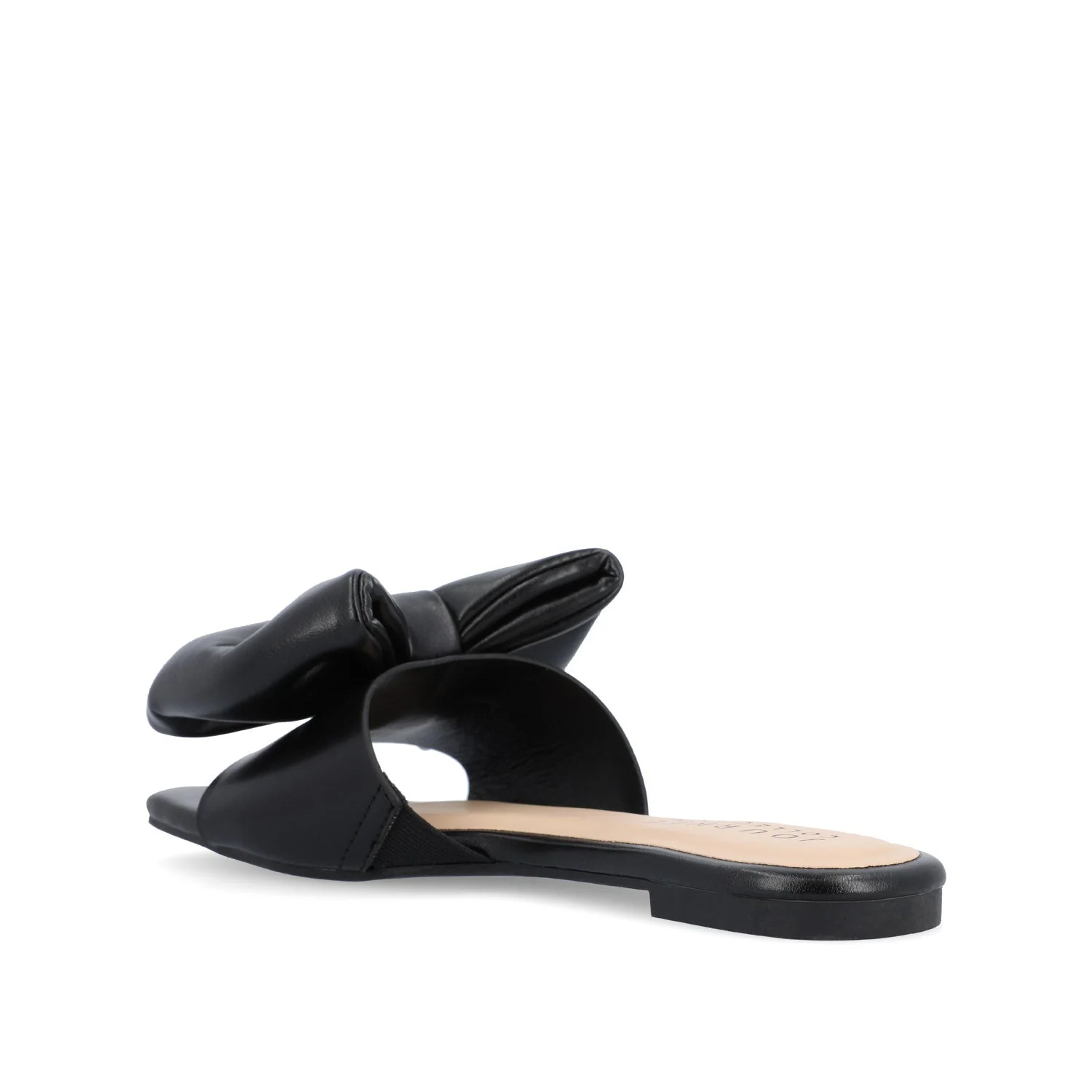 FAYRE PUFFED SLIDE SANDAL IN VEGAN LEATHER - Black PU - Image 4