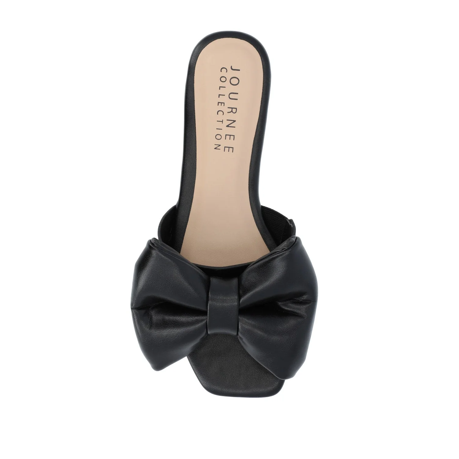 FAYRE PUFFED SLIDE SANDAL IN VEGAN LEATHER - Black PU - Image 6