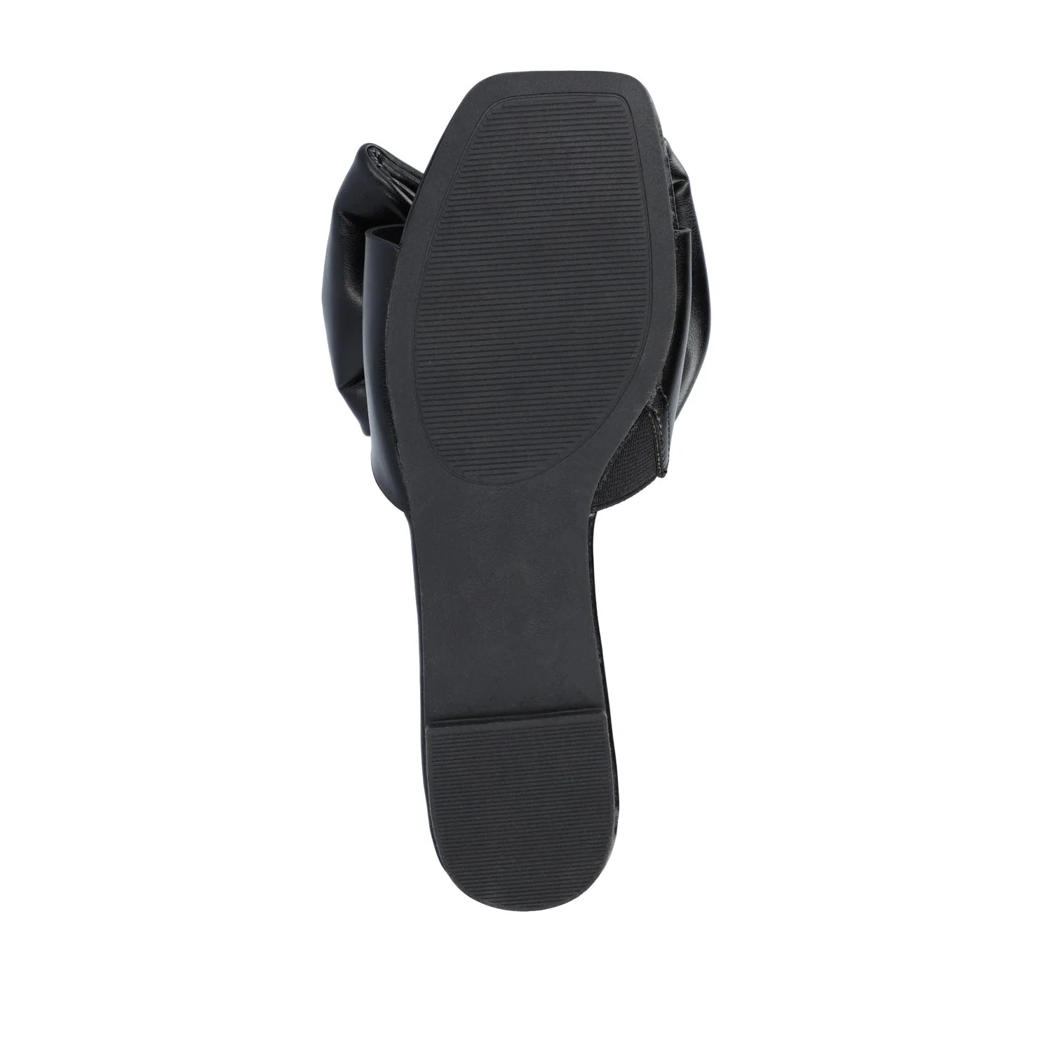 FAYRE PUFFED SLIDE SANDAL IN VEGAN LEATHER - Black PU - Image 8