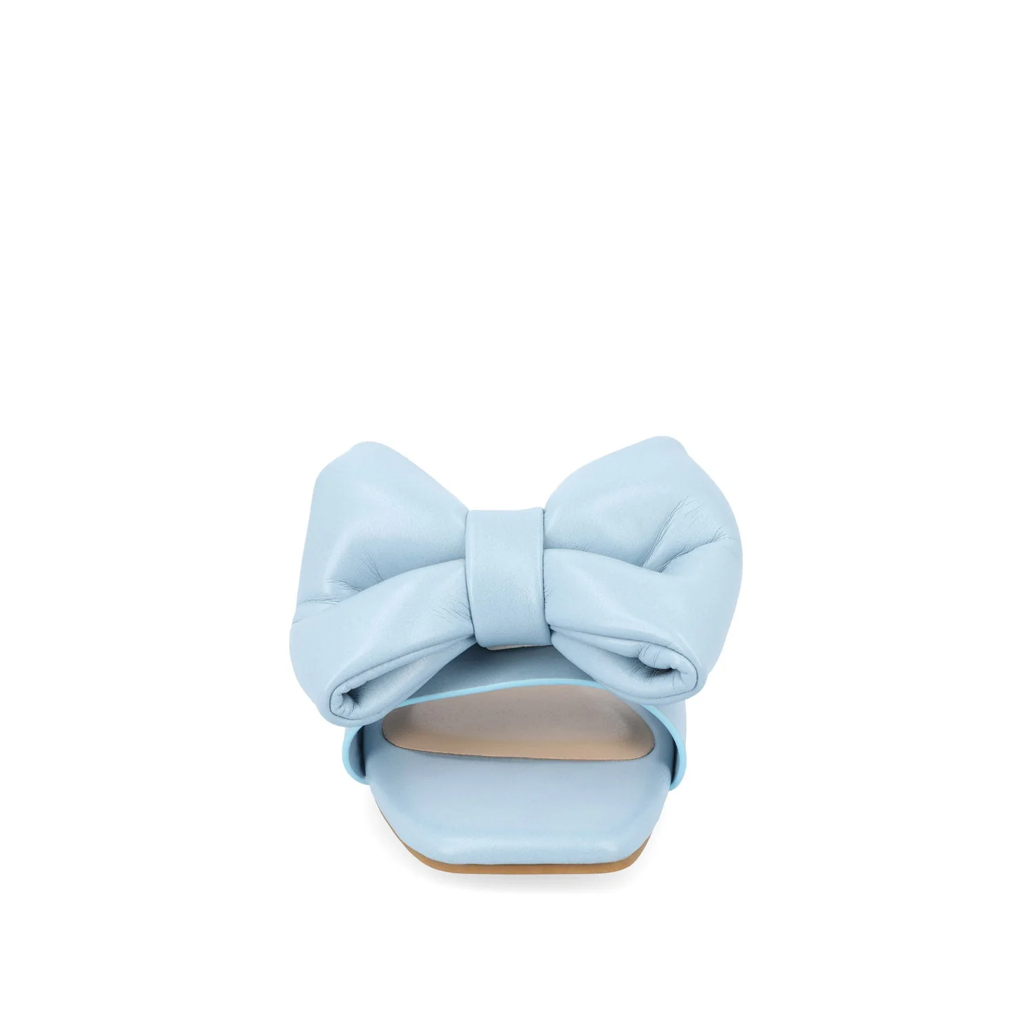 FAYRE PUFFED SLIDE SANDAL IN VEGAN LEATHER - Blue PU - Image 5