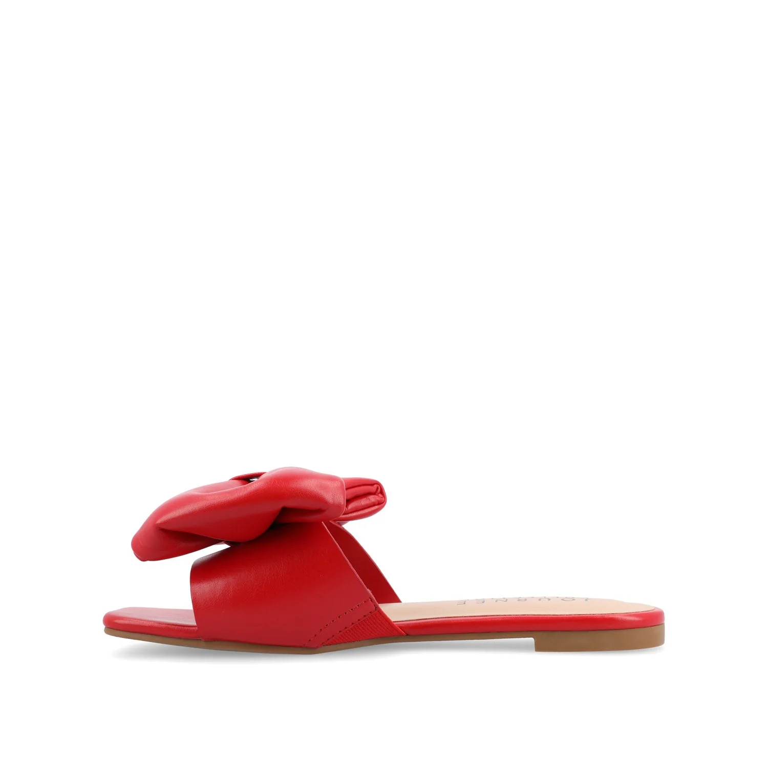 FAYRE PUFFED SLIDE SANDAL IN VEGAN LEATHER - Red PU - Image 3