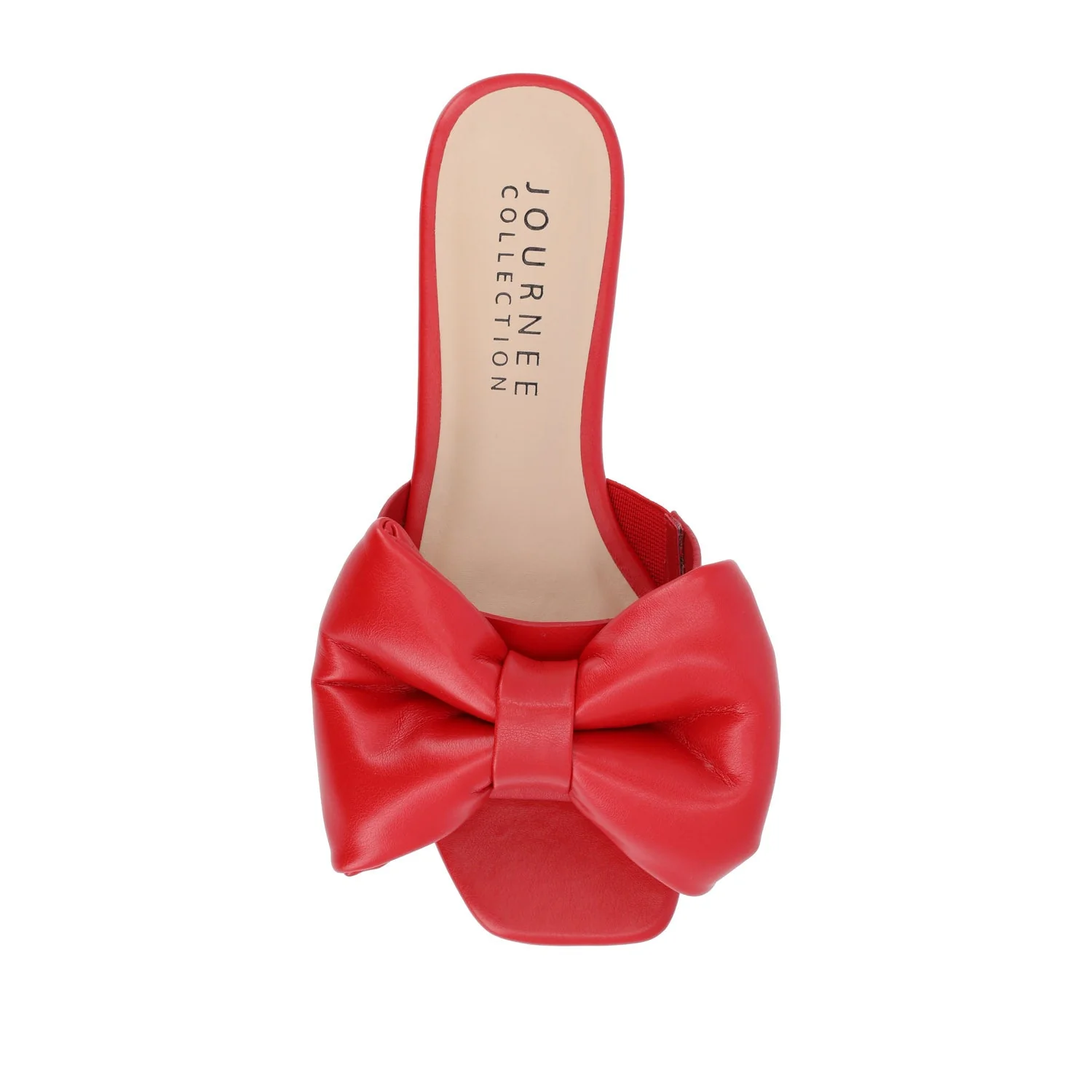 FAYRE PUFFED SLIDE SANDAL IN VEGAN LEATHER - Red PU - Image 6