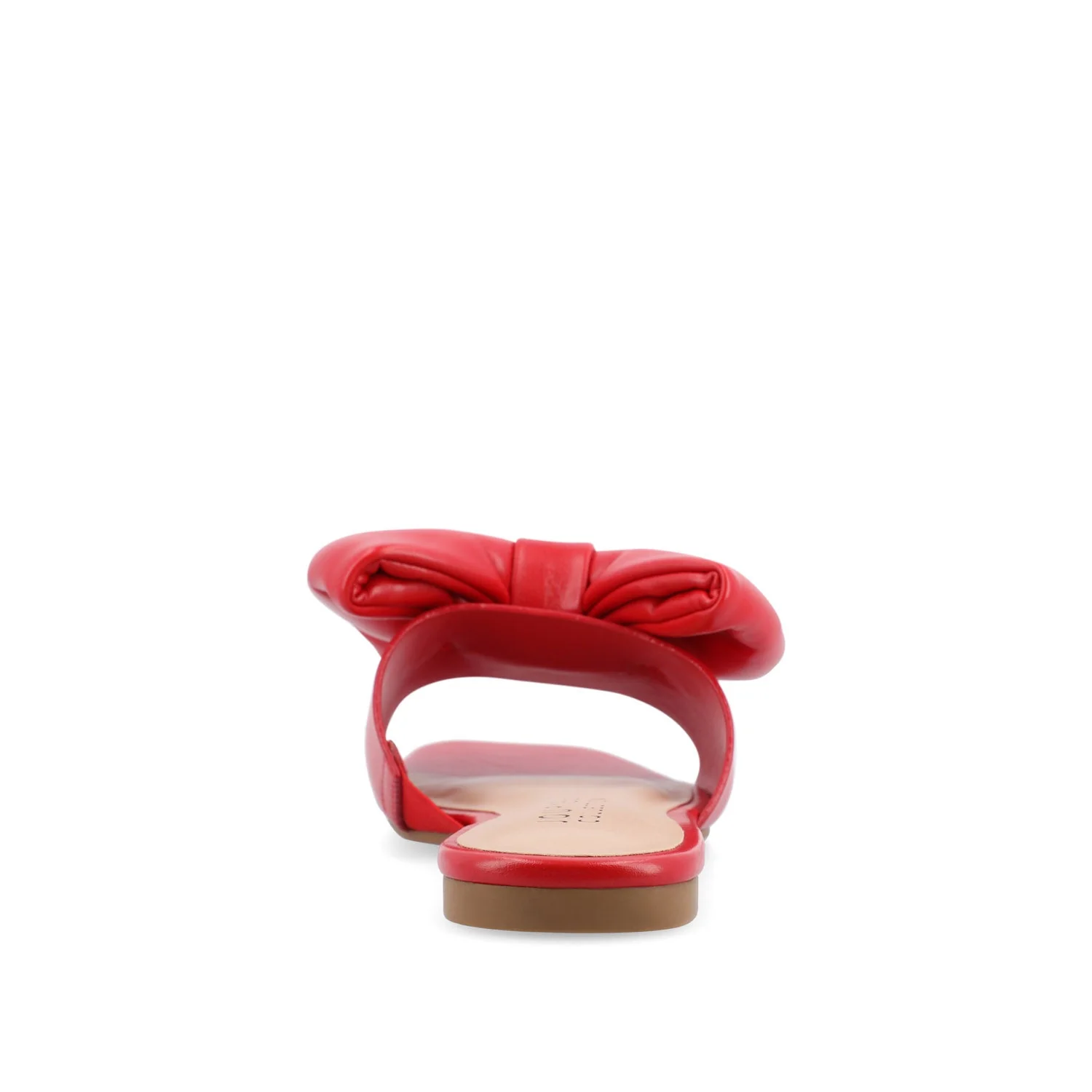 FAYRE PUFFED SLIDE SANDAL IN VEGAN LEATHER - Red PU - Image 7