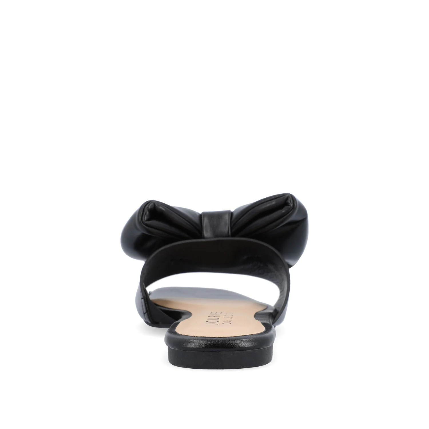 FAYRE PUFFED SLIDE SANDALS IN WIDE - Black PU - Image 7
