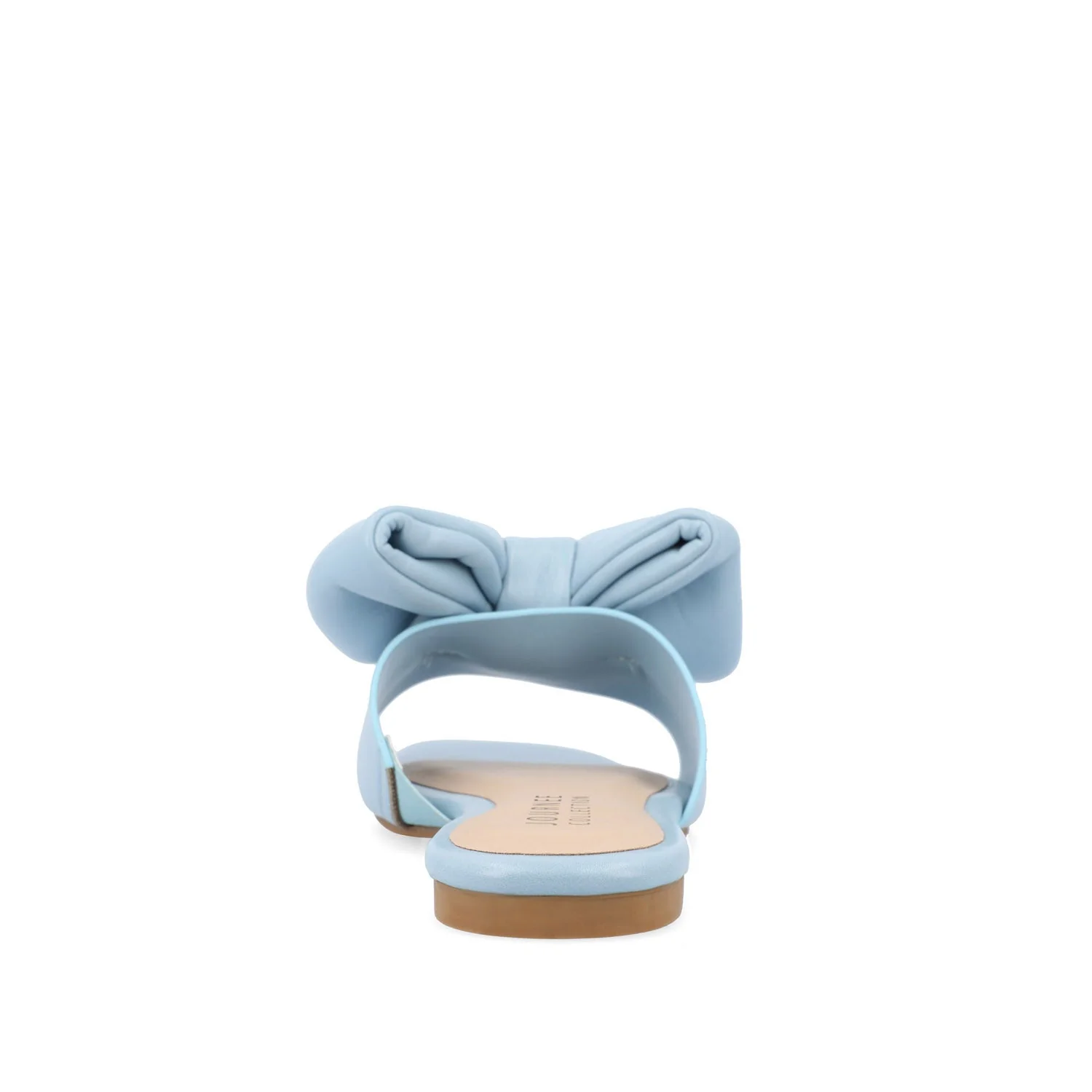 FAYRE PUFFED SLIDE SANDALS IN WIDE - Blue PU - Image 7