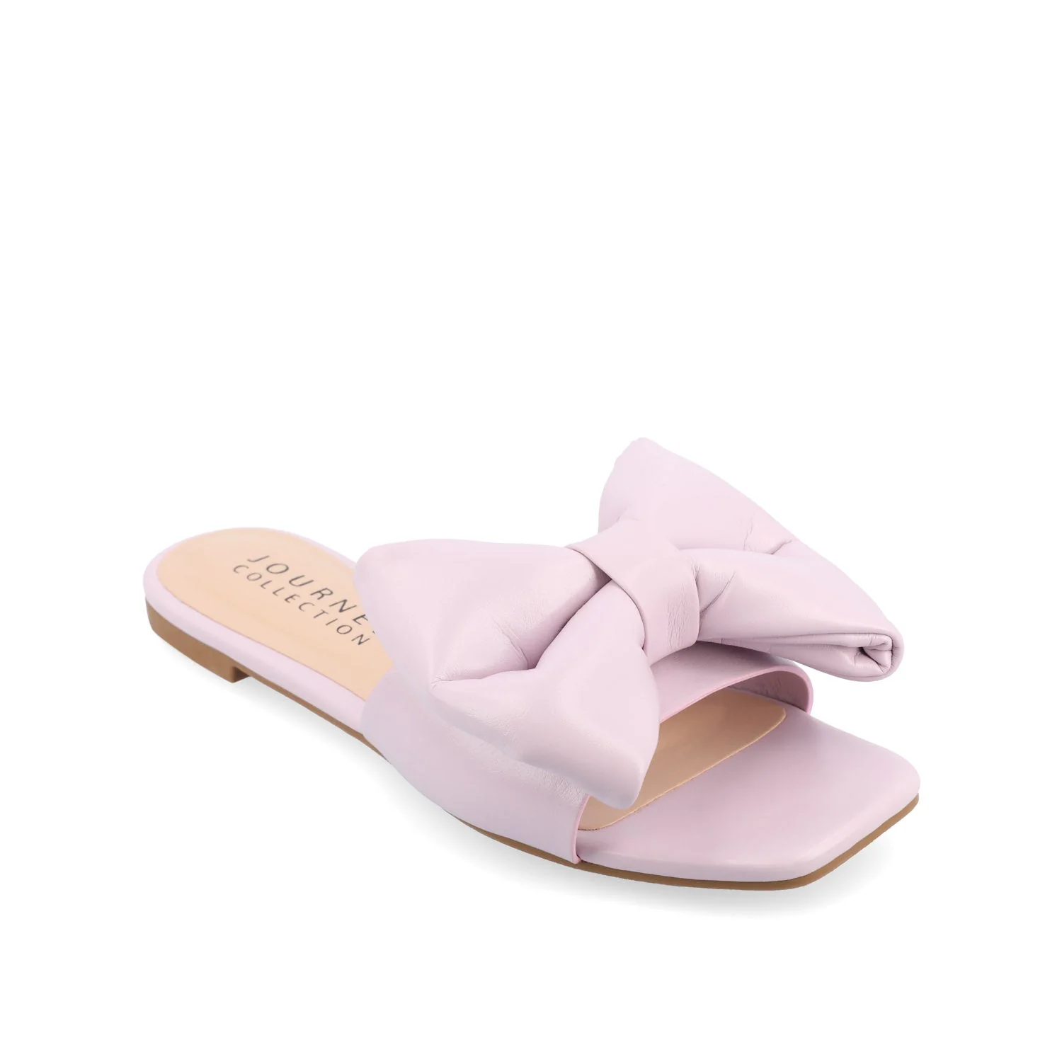 FAYRE PUFFED SLIDE SANDALS IN WIDE - Lavender PU - Image 2