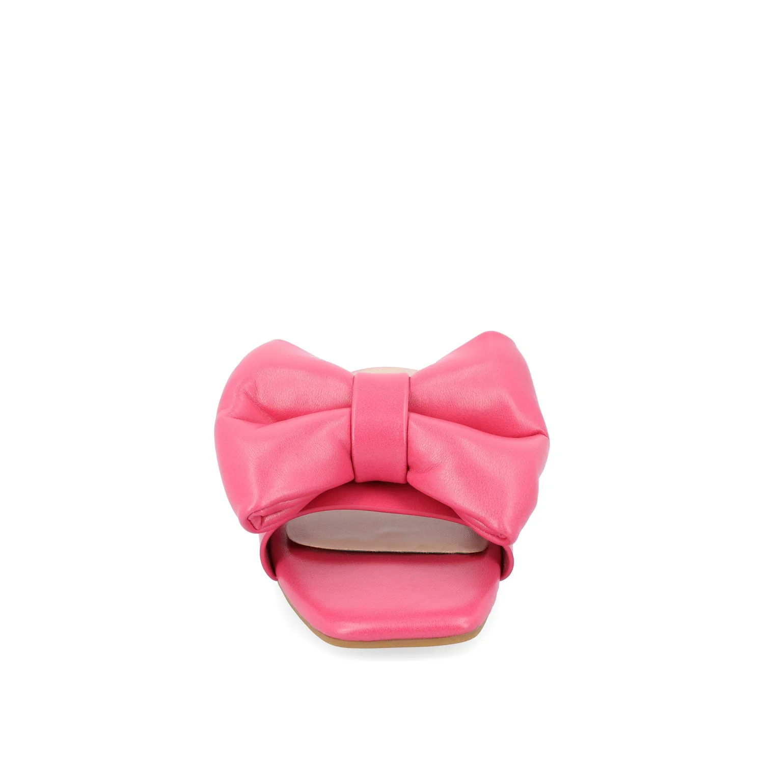 FAYRE PUFFED SLIDE SANDALS IN WIDE - Pink PU - Image 5
