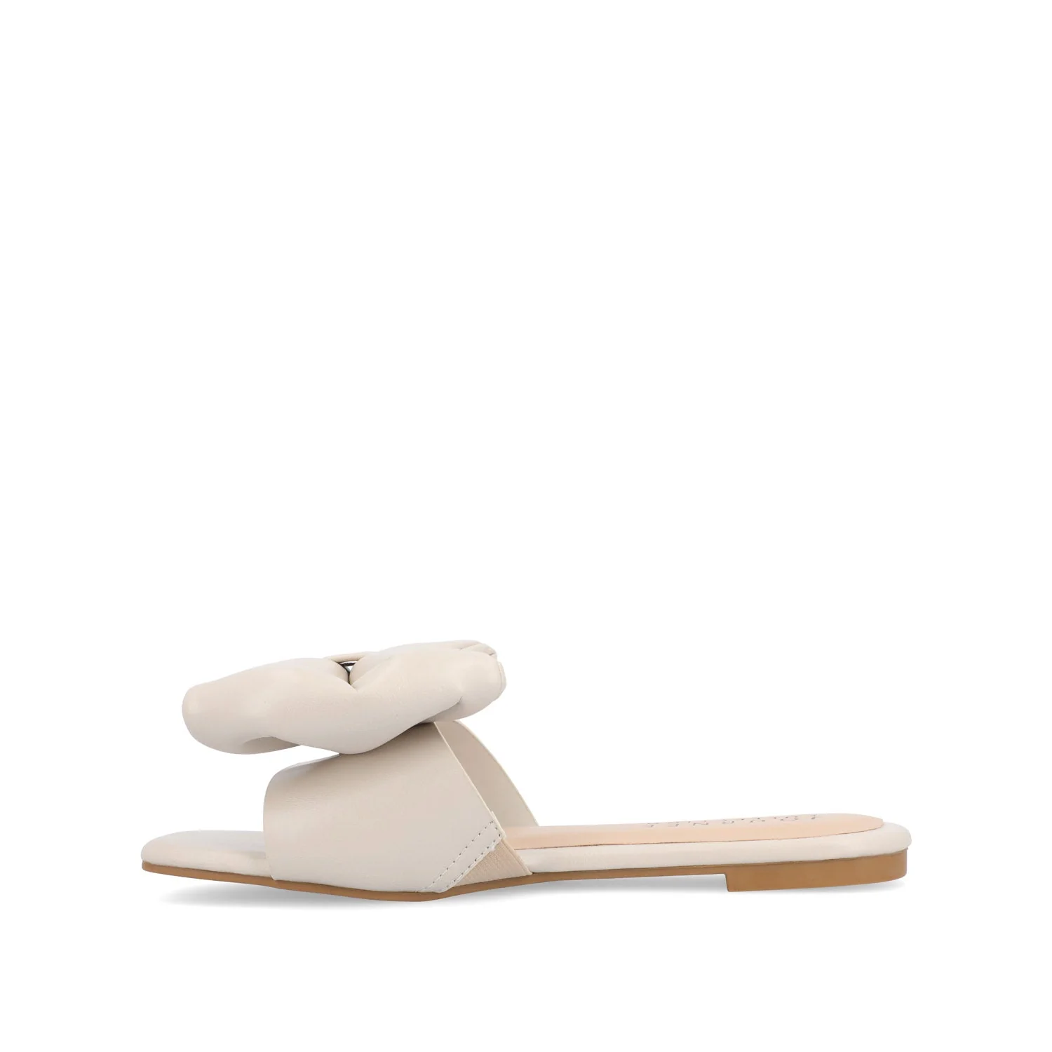 FAYRE PUFFED SLIDE SANDALS IN WIDE - Sand PU - Image 3