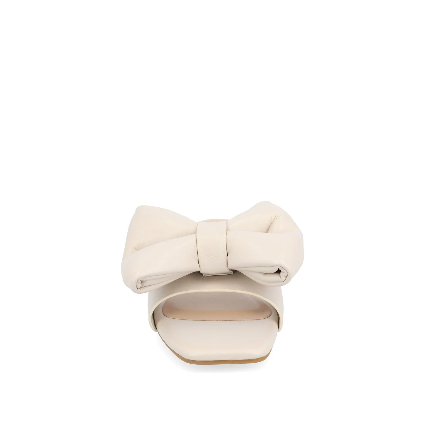FAYRE PUFFED SLIDE SANDALS IN WIDE - Sand PU - Image 5