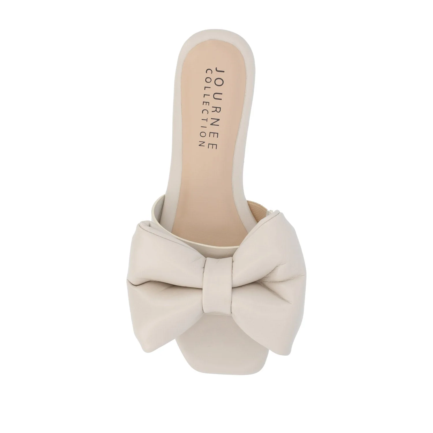FAYRE PUFFED SLIDE SANDALS IN WIDE - Sand PU - Image 6