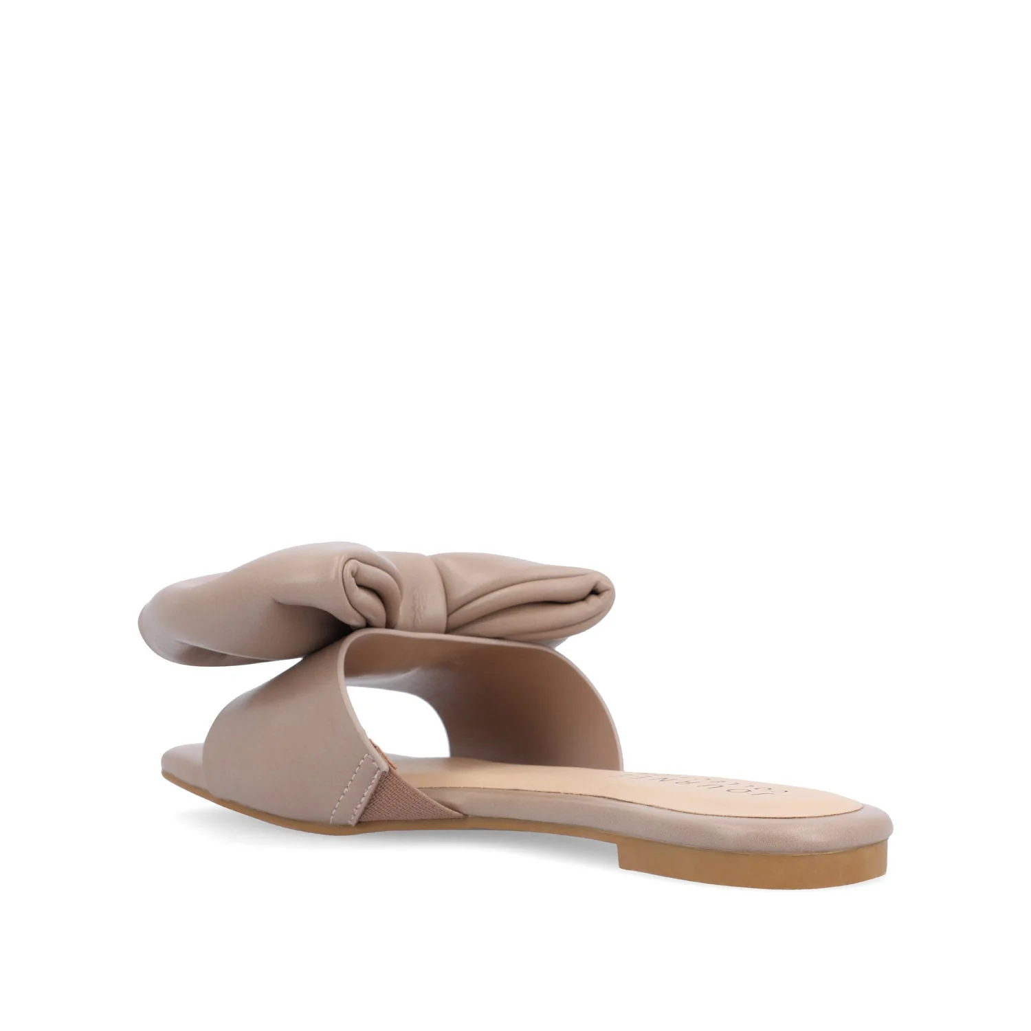 FAYRE PUFFED SLIDE SANDALS IN WIDE - Tan PU - Image 4