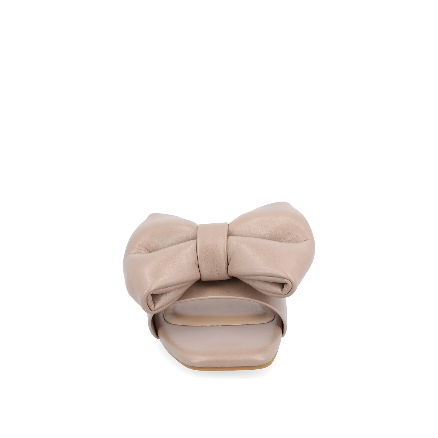FAYRE PUFFED SLIDE SANDALS IN WIDE - Tan PU - Image 5