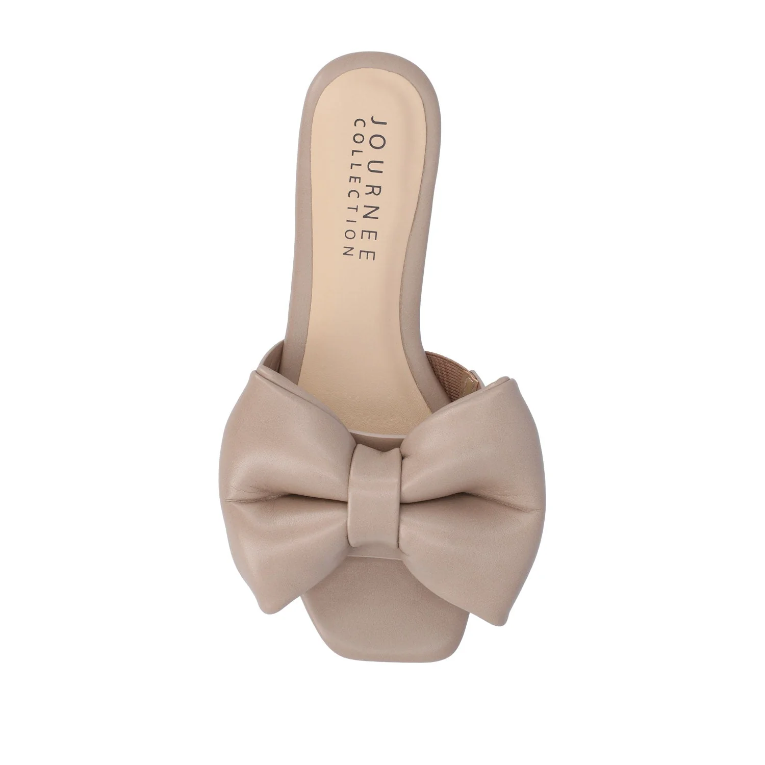 FAYRE PUFFED SLIDE SANDALS IN WIDE - Tan PU - Image 6