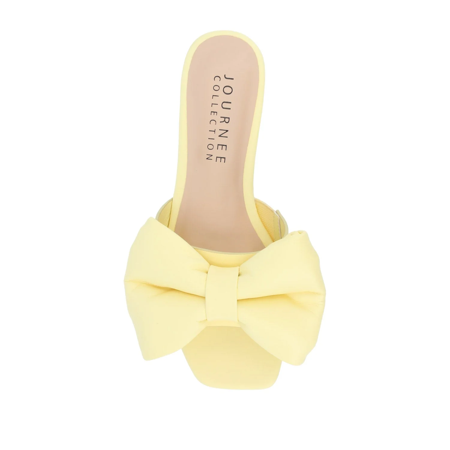 FAYRE PUFFED SLIDE SANDALS IN WIDE - Yellow PU - Image 6