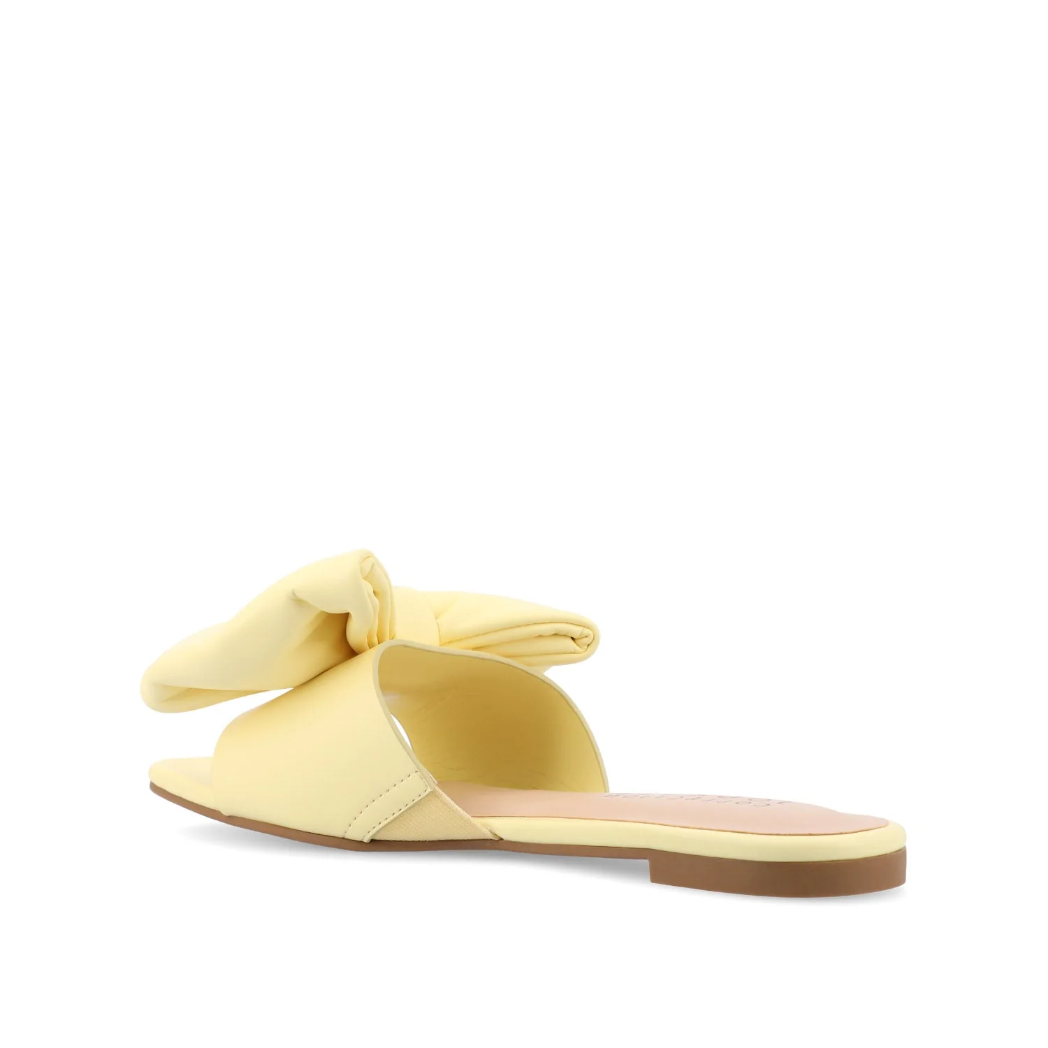 FAYRE PUFFED SLIDE SANDAL IN VEGAN LEATHER - Yellow PU - Image 4