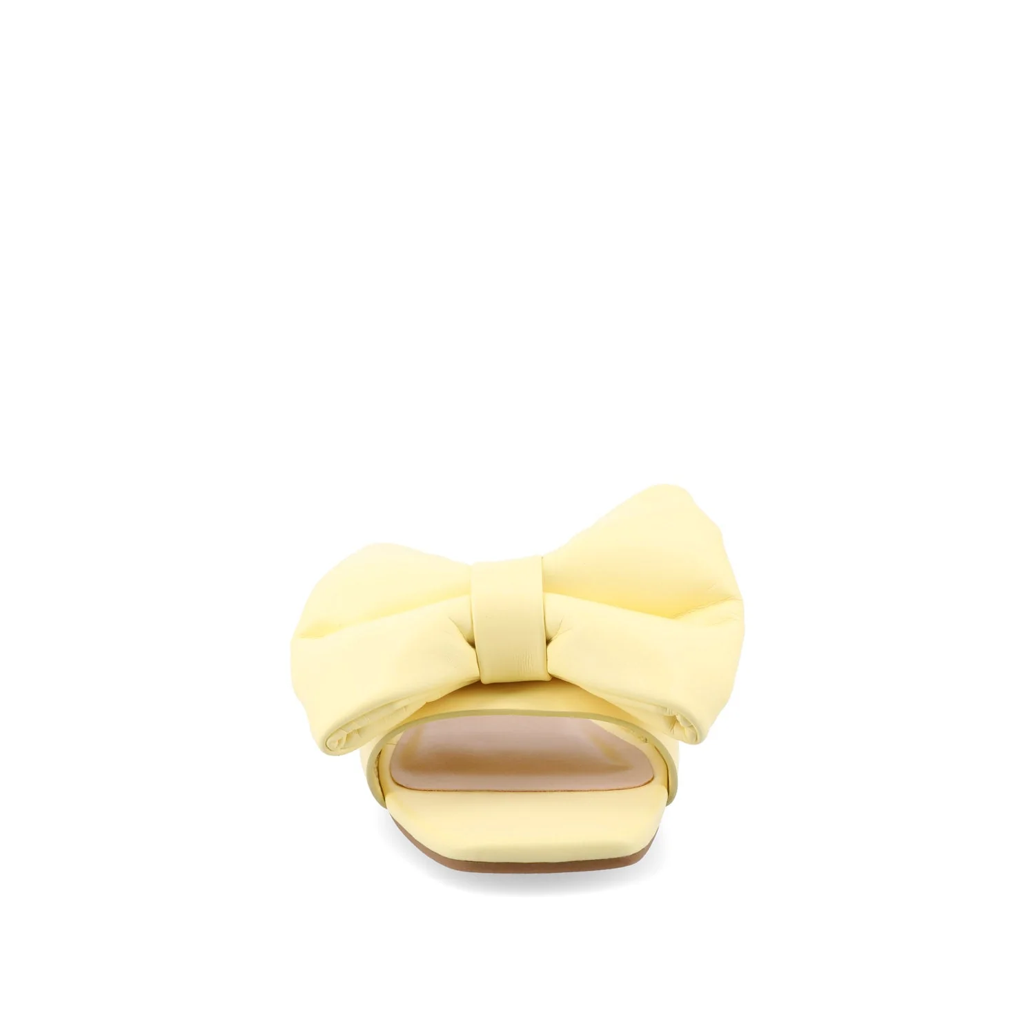 FAYRE PUFFED SLIDE SANDAL IN VEGAN LEATHER - Yellow PU - Image 5