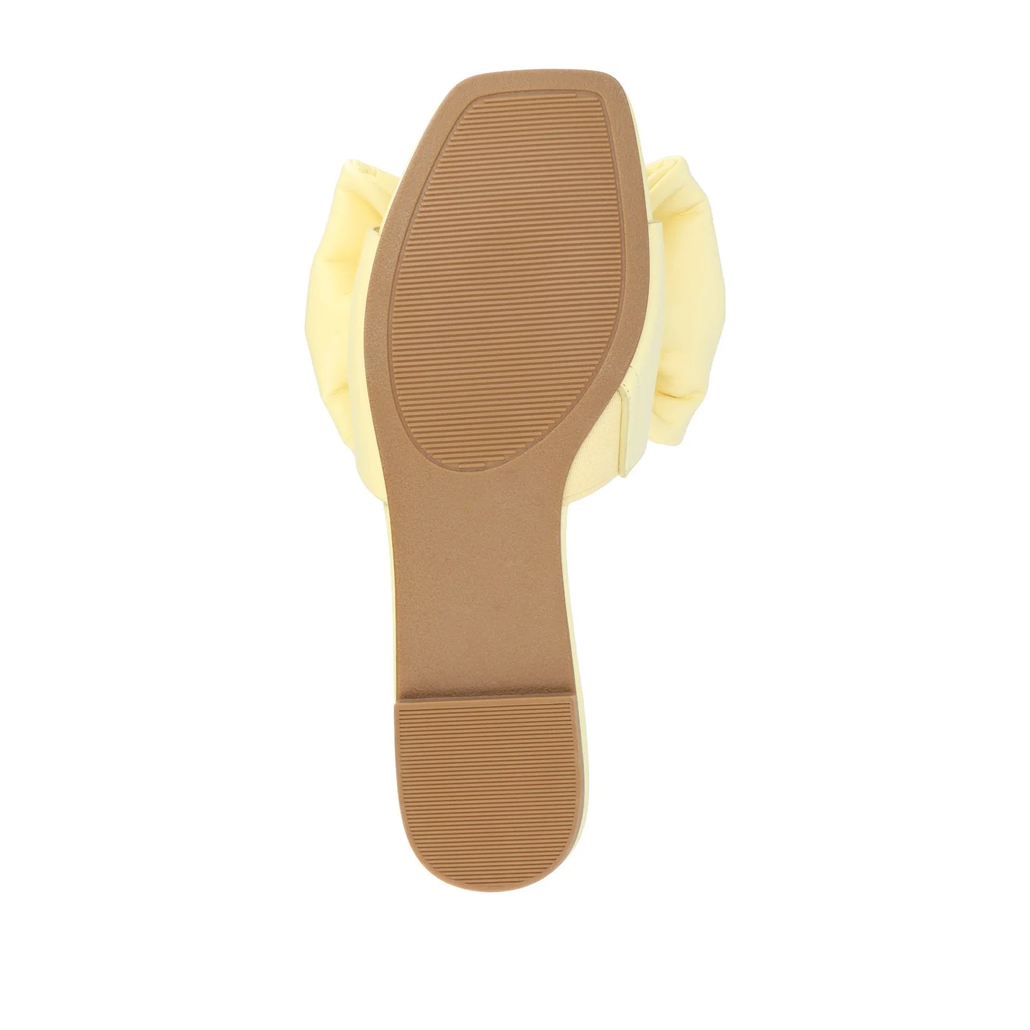 FAYRE PUFFED SLIDE SANDAL IN VEGAN LEATHER - Yellow PU - Image 8