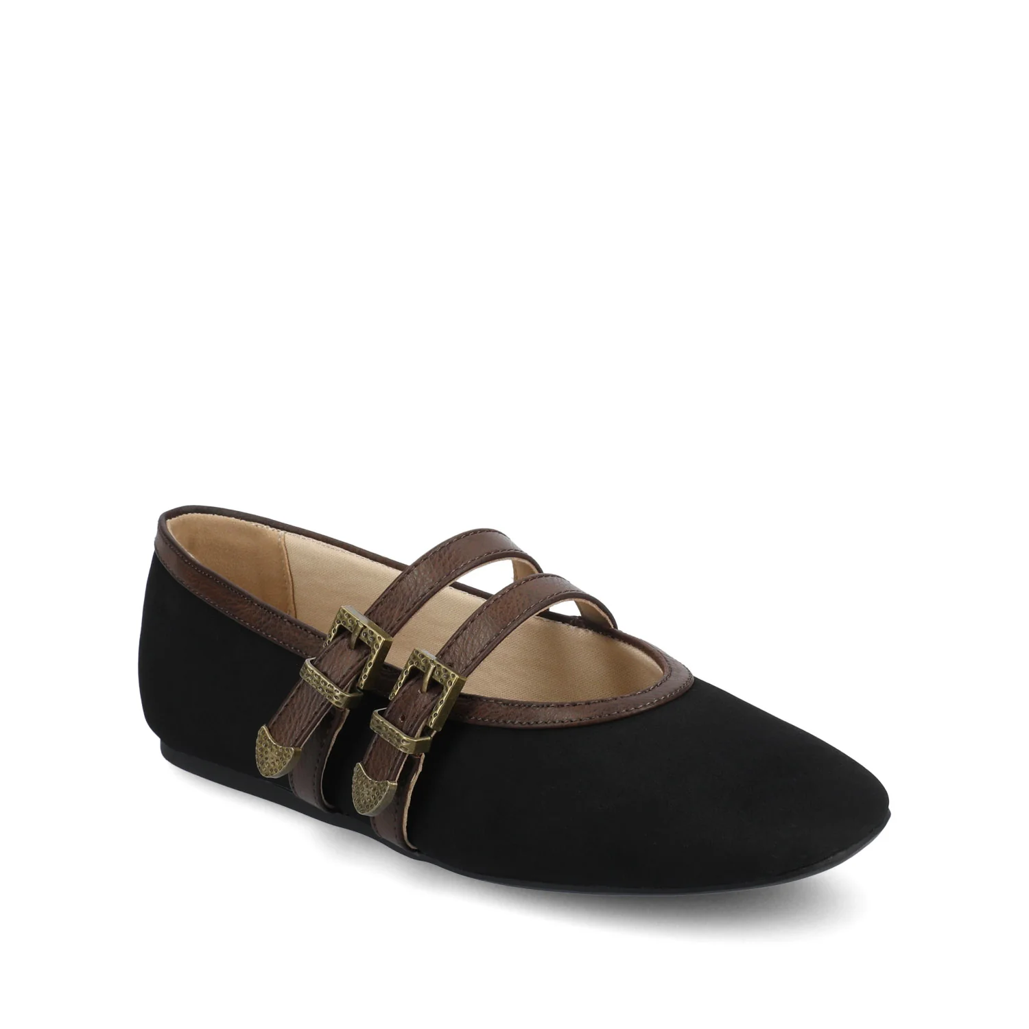 FLORENE MARY JANE WESTERN FLATS - Black Chocolate - Image 3