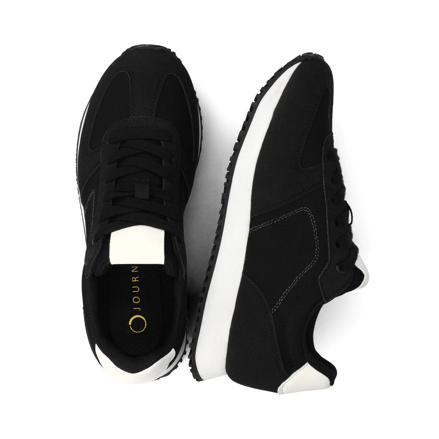 FLOW CASUAL LACE UP SNEAKERS - Black - Image 3