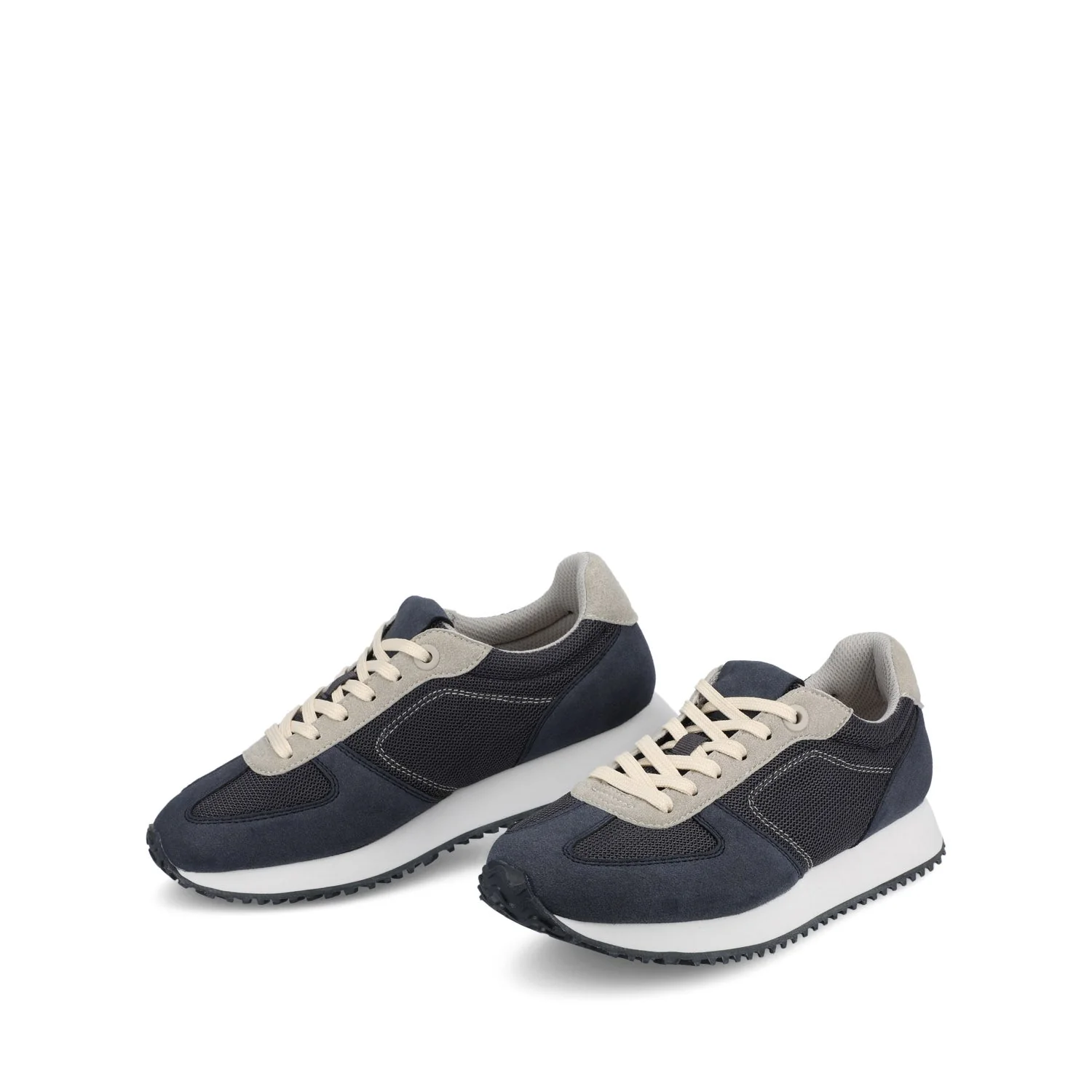 FLOW CASUAL LACE UP SNEAKERS - Navy Nubuck - Image 2
