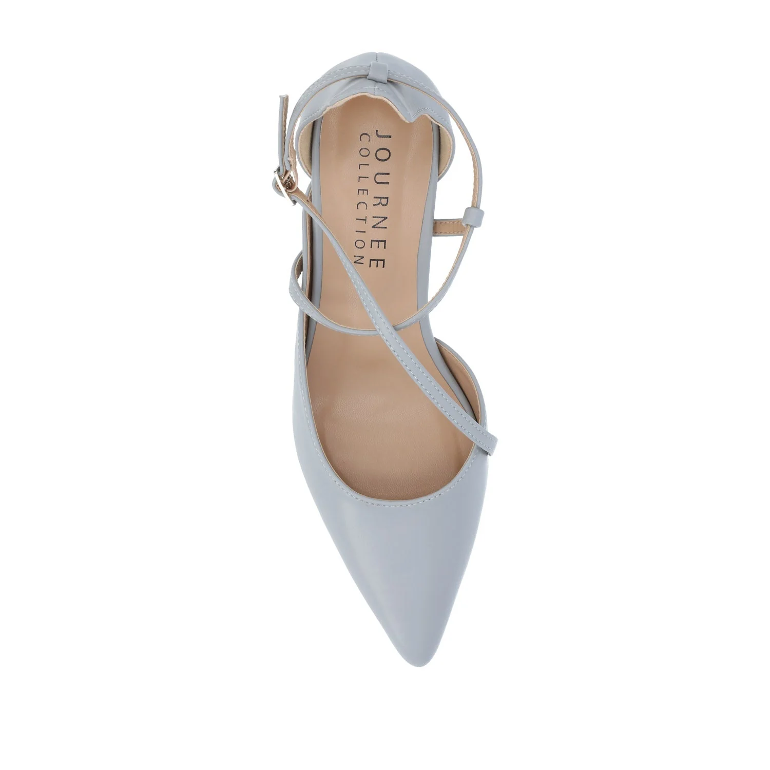 GALVINN LOW BLOCK HEELS IN VEGAN LEATHER - Blue PU - Image 6
