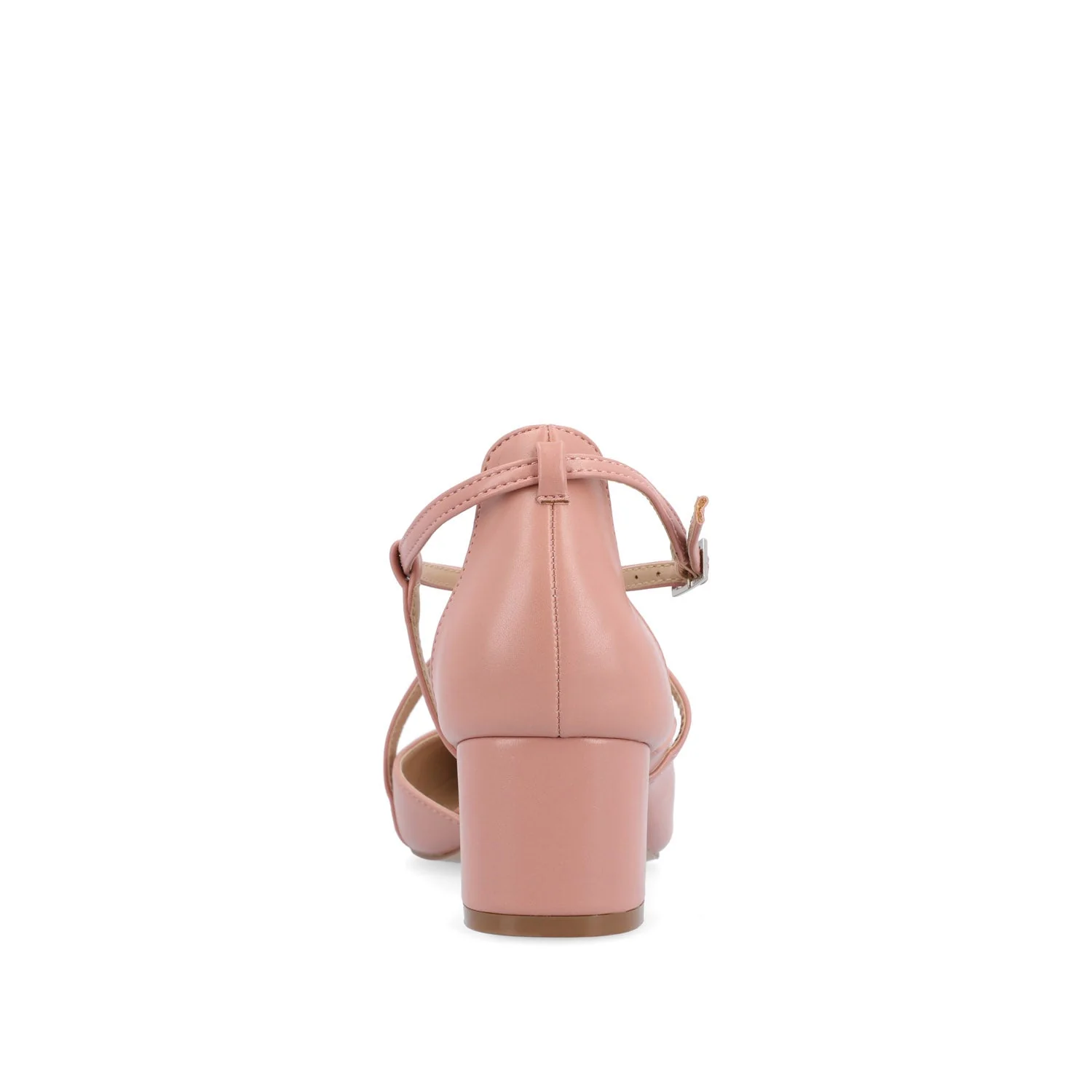 GALVINN LOW BLOCK HEELS IN VEGAN LEATHER - Blush PU - Image 7