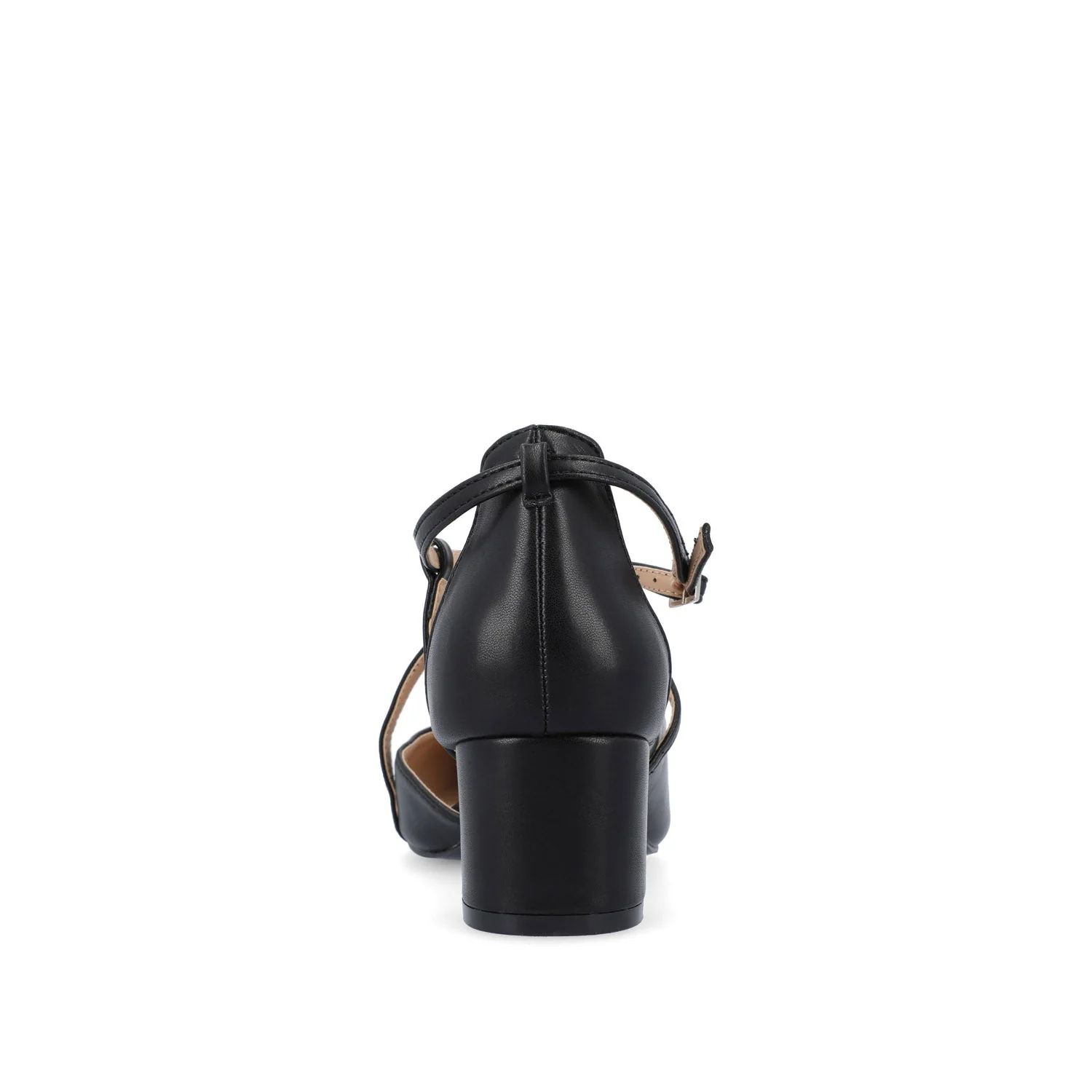 GALVINN LOW BLOCK HEELS IN WIDE - Black PU - Image 7