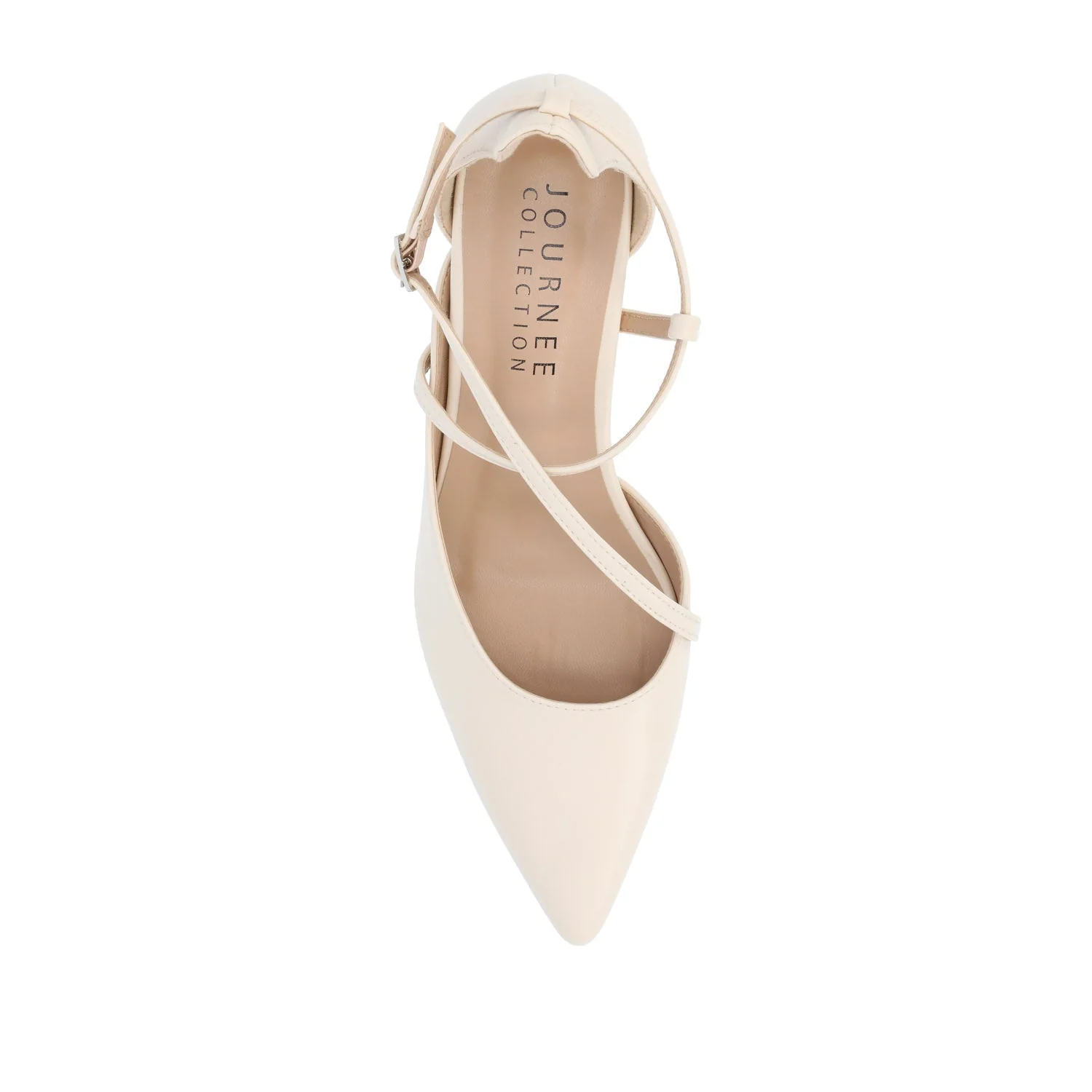 GALVINN LOW BLOCK HEELS IN WIDE - Bone PU - Image 6