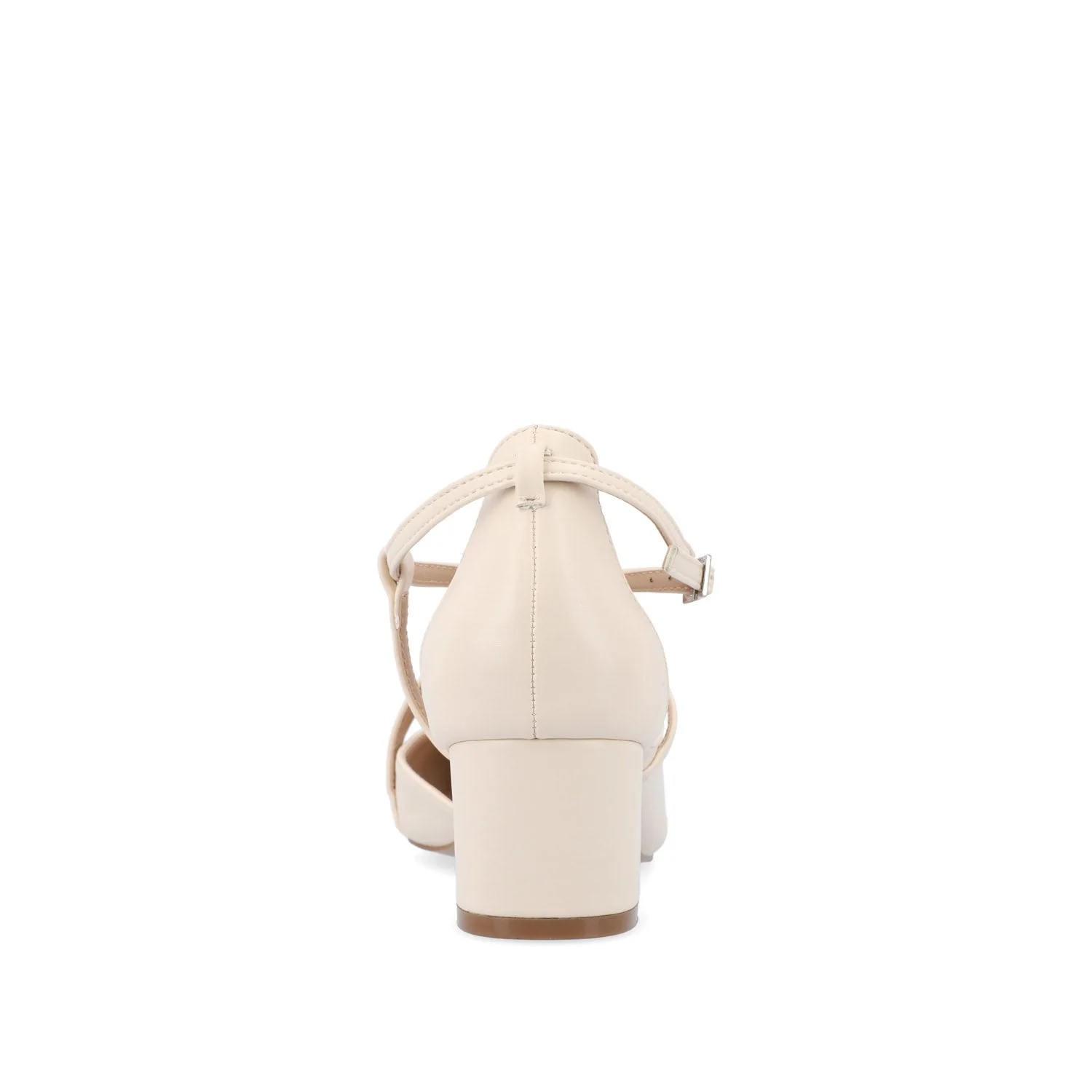 GALVINN LOW BLOCK HEELS IN WIDE - Bone PU - Image 7