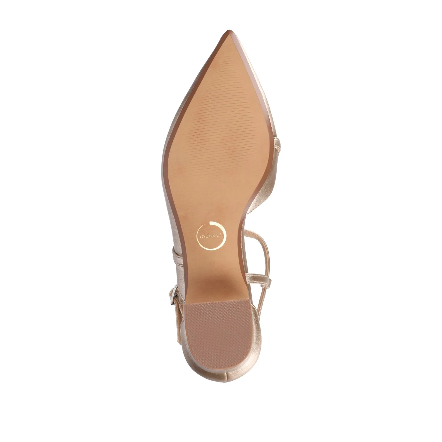 GALVINN LOW BLOCK HEELS IN WIDE - Champagne PU - Image 7