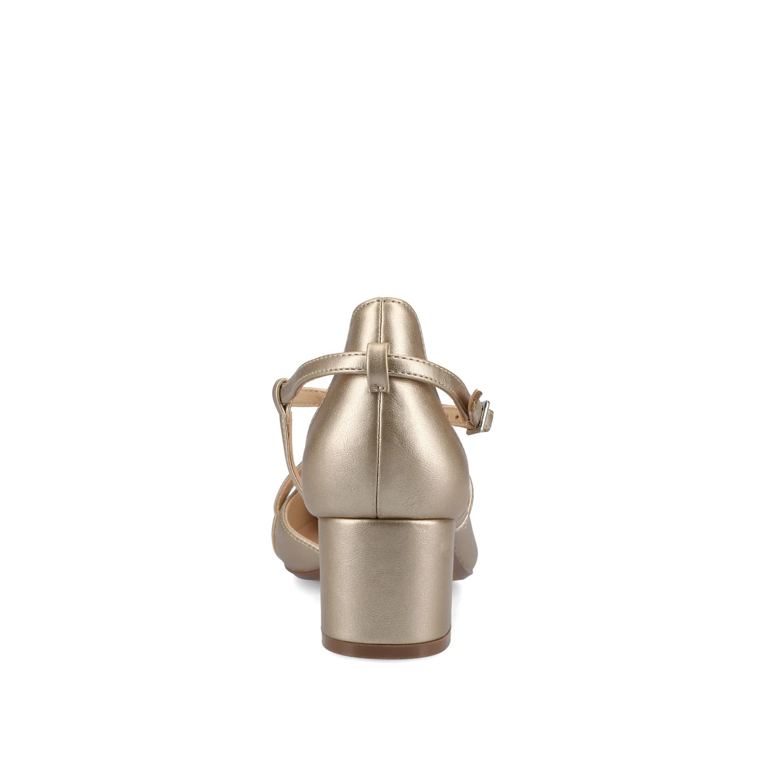 GALVINN LOW BLOCK HEELS IN WIDE - Champagne PU - Image 8