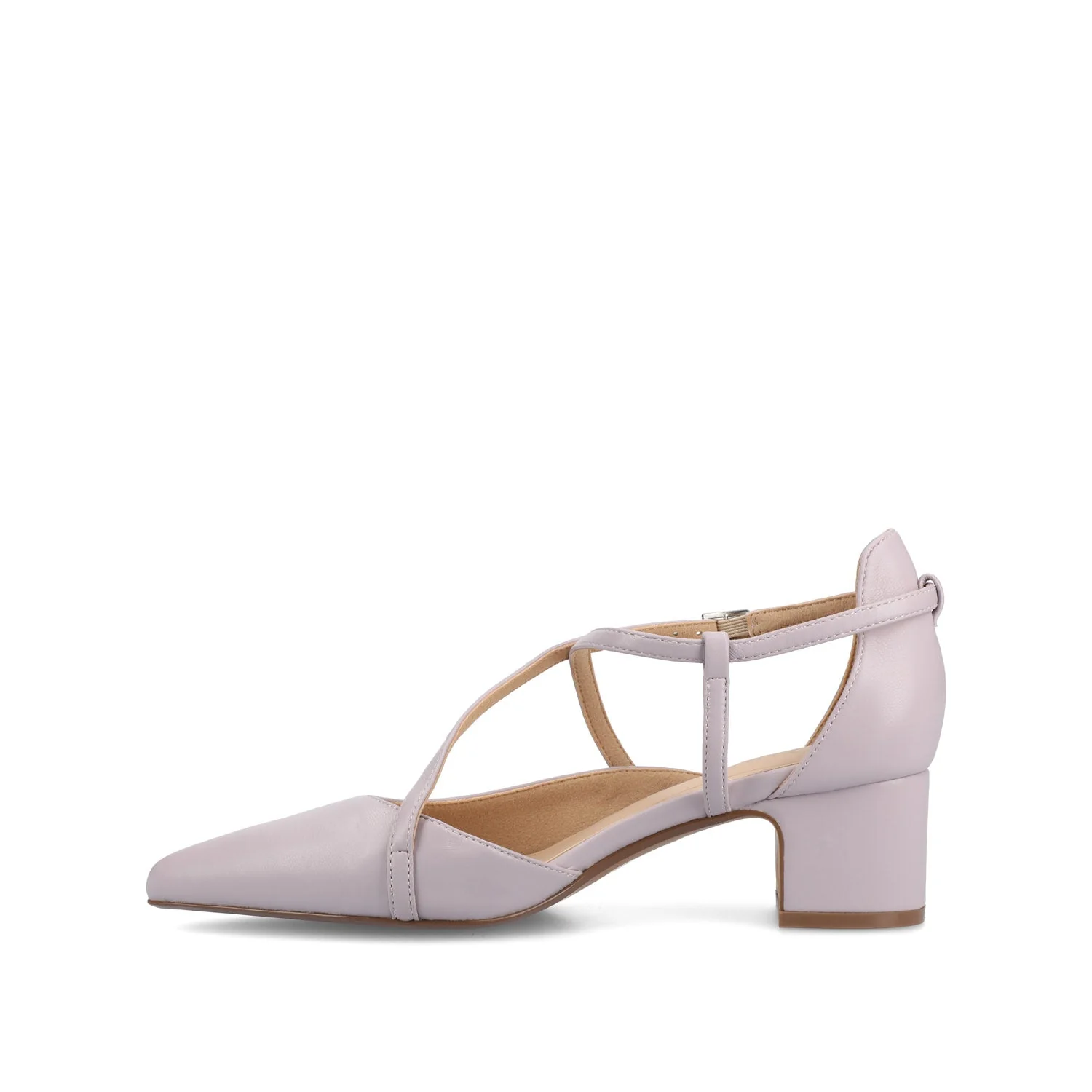 GALVINN LOW BLOCK HEELS IN WIDE - Lilac PU - Image 3