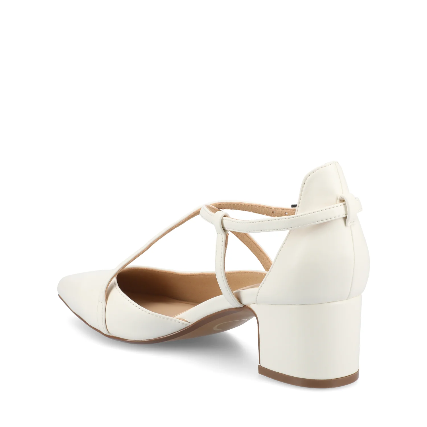 GALVINN LOW BLOCK HEELS IN WIDE - White - Image 3