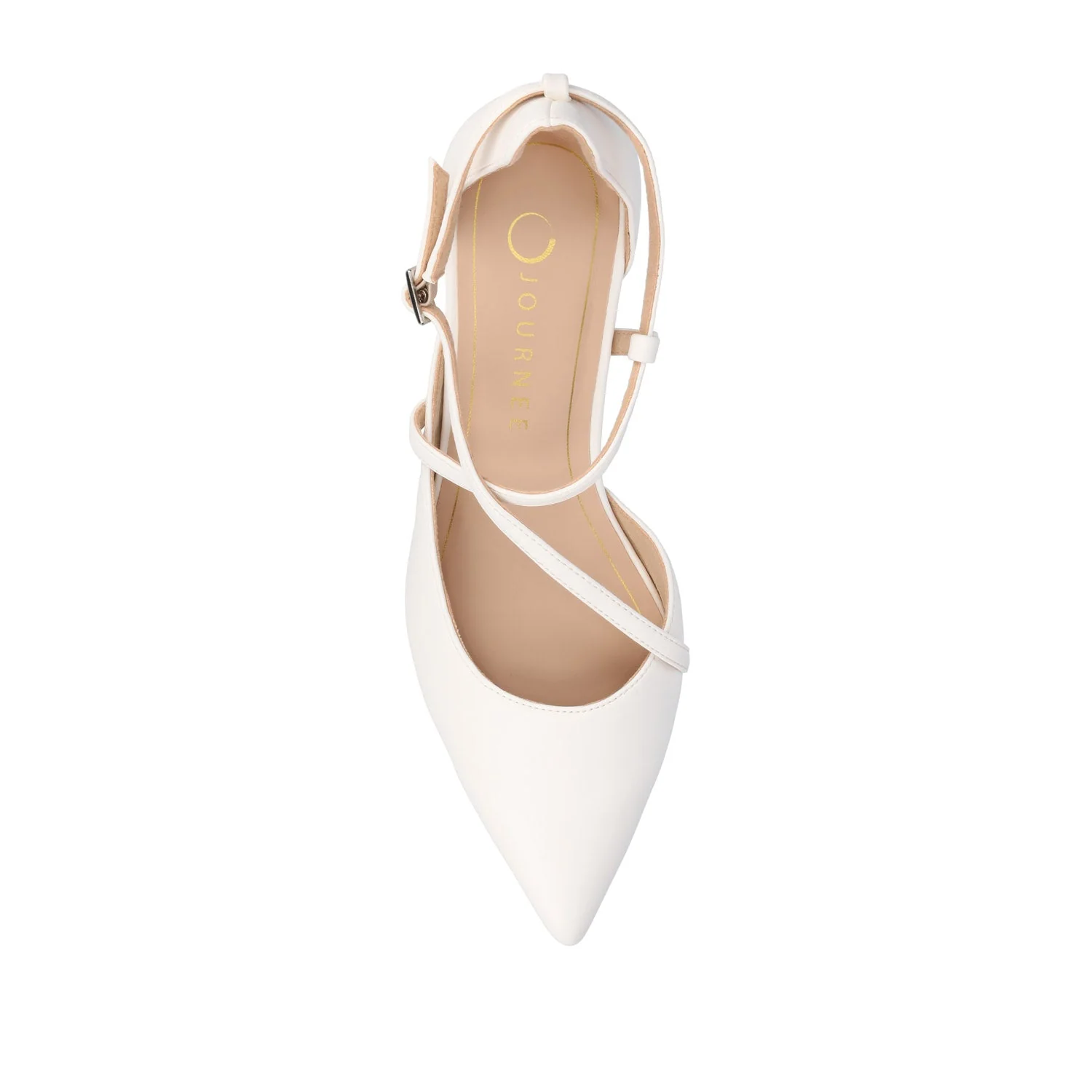 GALVINN LOW BLOCK HEELS IN VEGAN LEATHER - White PU - Image 6