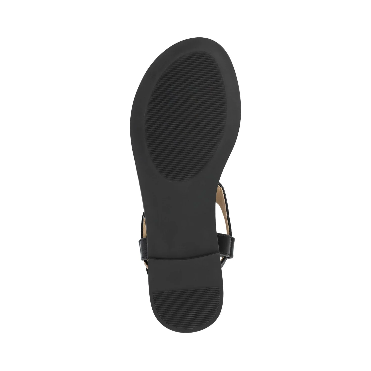 GENEVIVE T-STRAP SANDALS IN VEGAN LEATHER - Black - Image 5