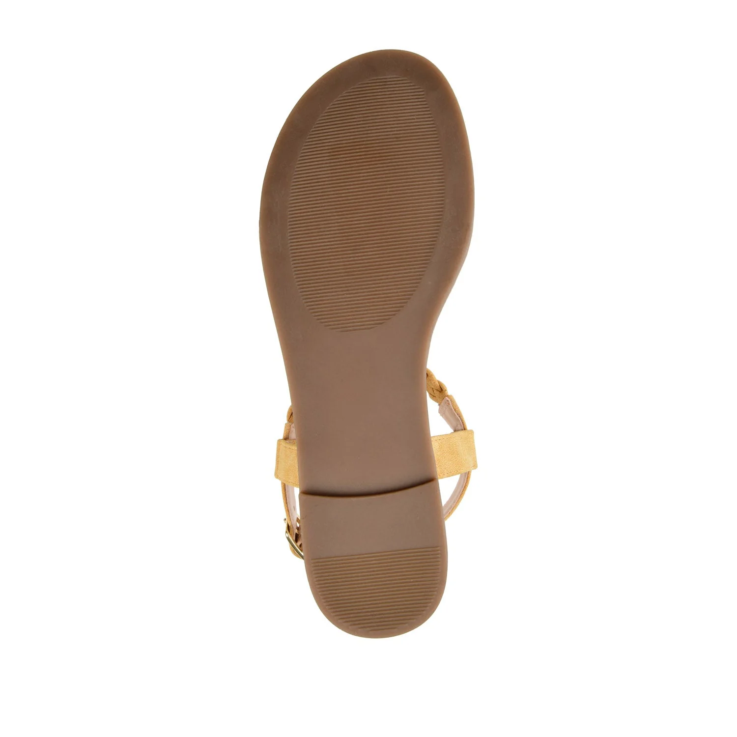 GENEVIVE T-STRAP SANDALS IN VEGAN LEATHER - Mustard2 PU - Image 8