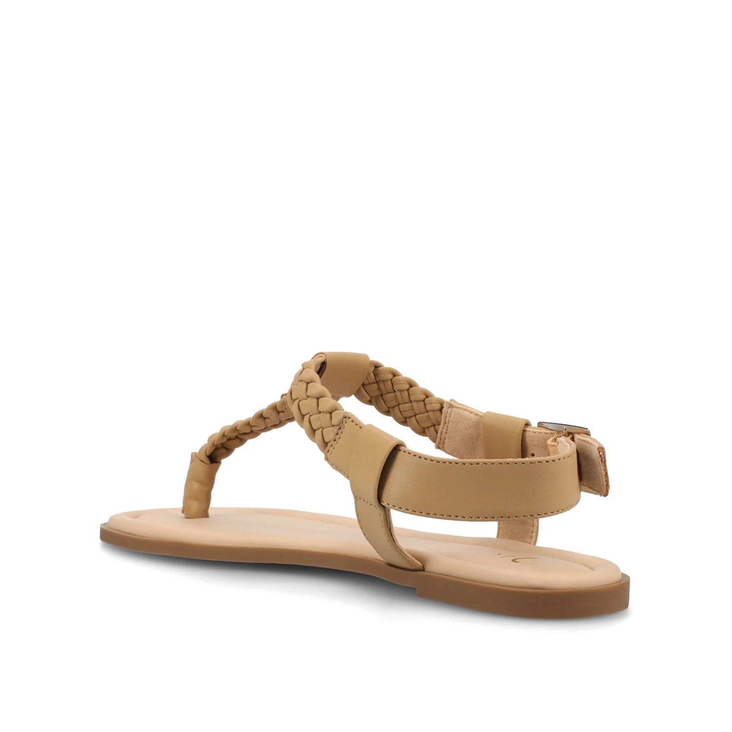 GENEVIVE T-STRAP SANDALS IN VEGAN LEATHER - Tan - Image 4