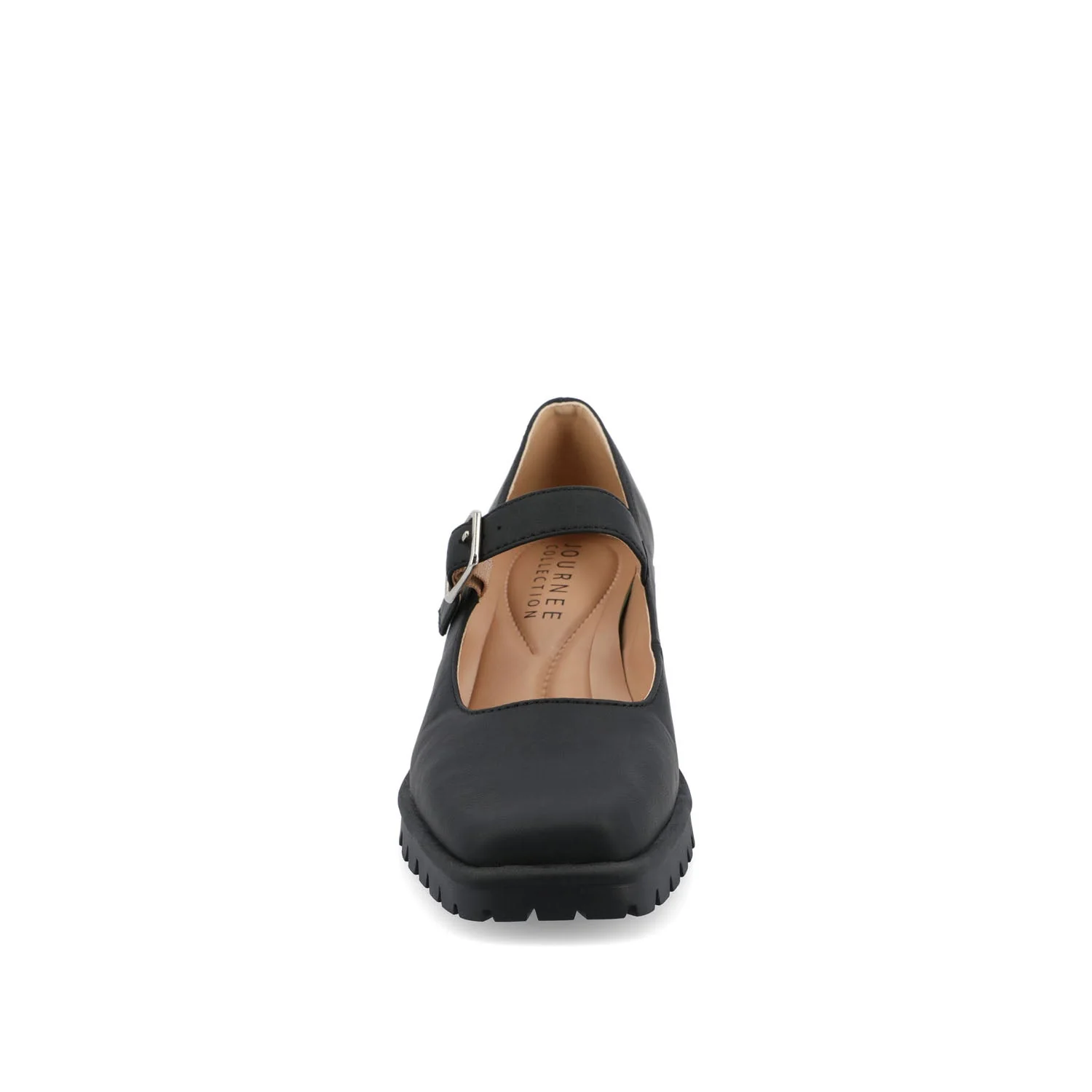 GLADYS MARY JANE HEELS IN VEGAN LEATHER - Black PU - Image 5