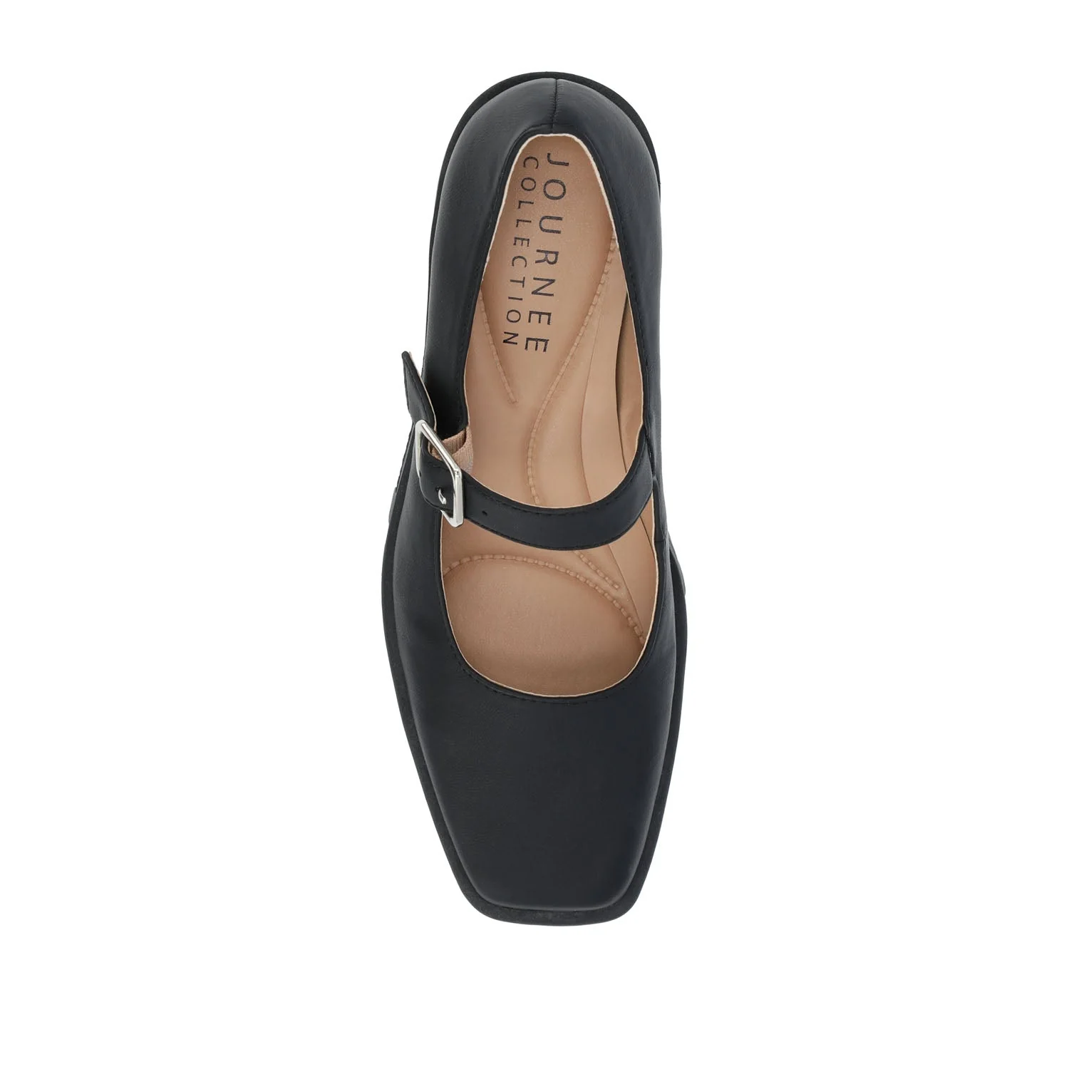 GLADYS MARY JANE HEELS IN VEGAN LEATHER - Black PU - Image 6
