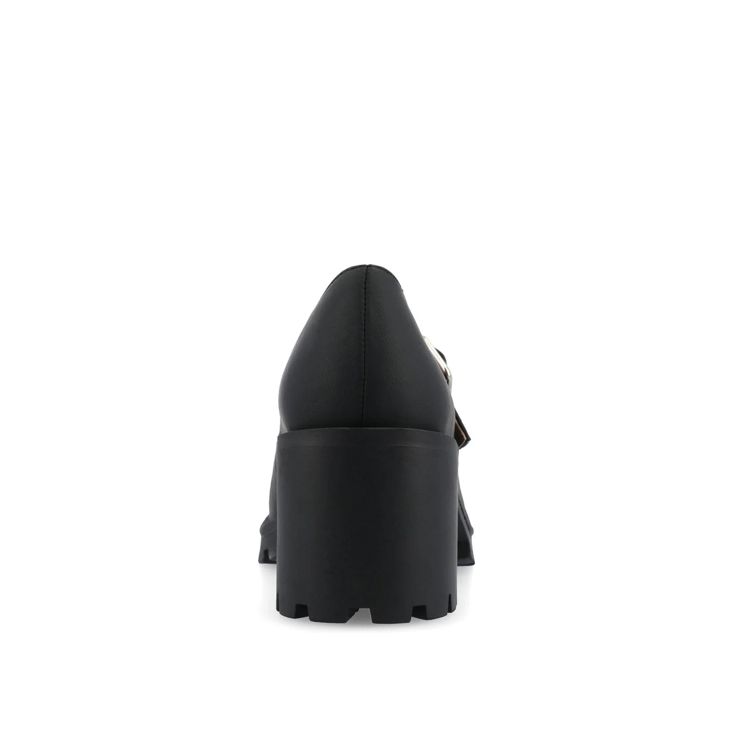 GLADYS MARY JANE HEELS IN VEGAN LEATHER - Black PU - Image 7