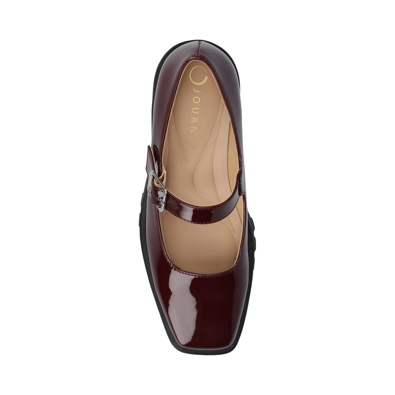 GLADYS MARY JANE HEELS IN VEGAN LEATHER - Oxblood Nubuck - Image 4