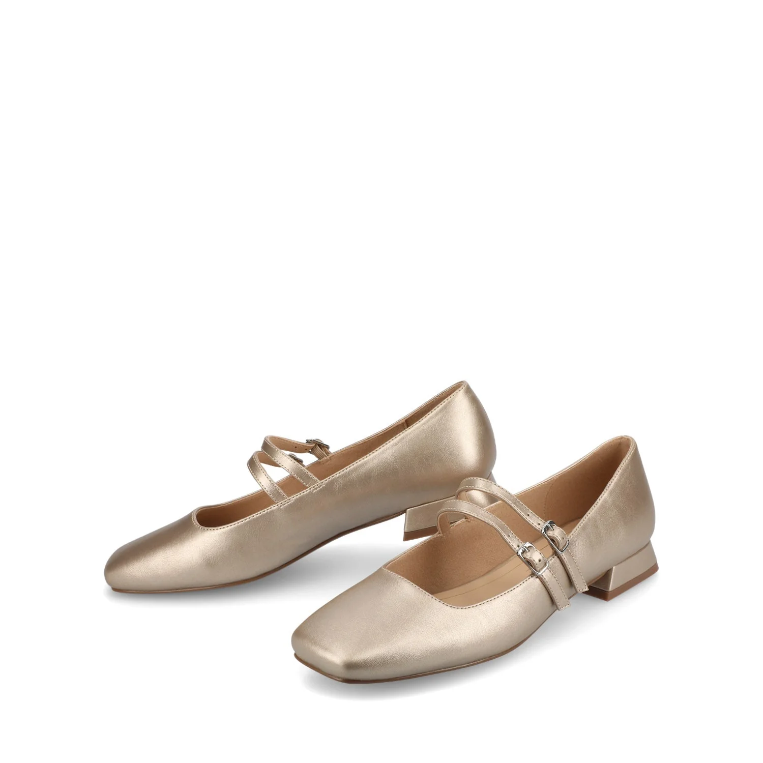 GREDAH MARY JANE FLATS IN VEGAN LEATHER - Champagne PU - Image 2