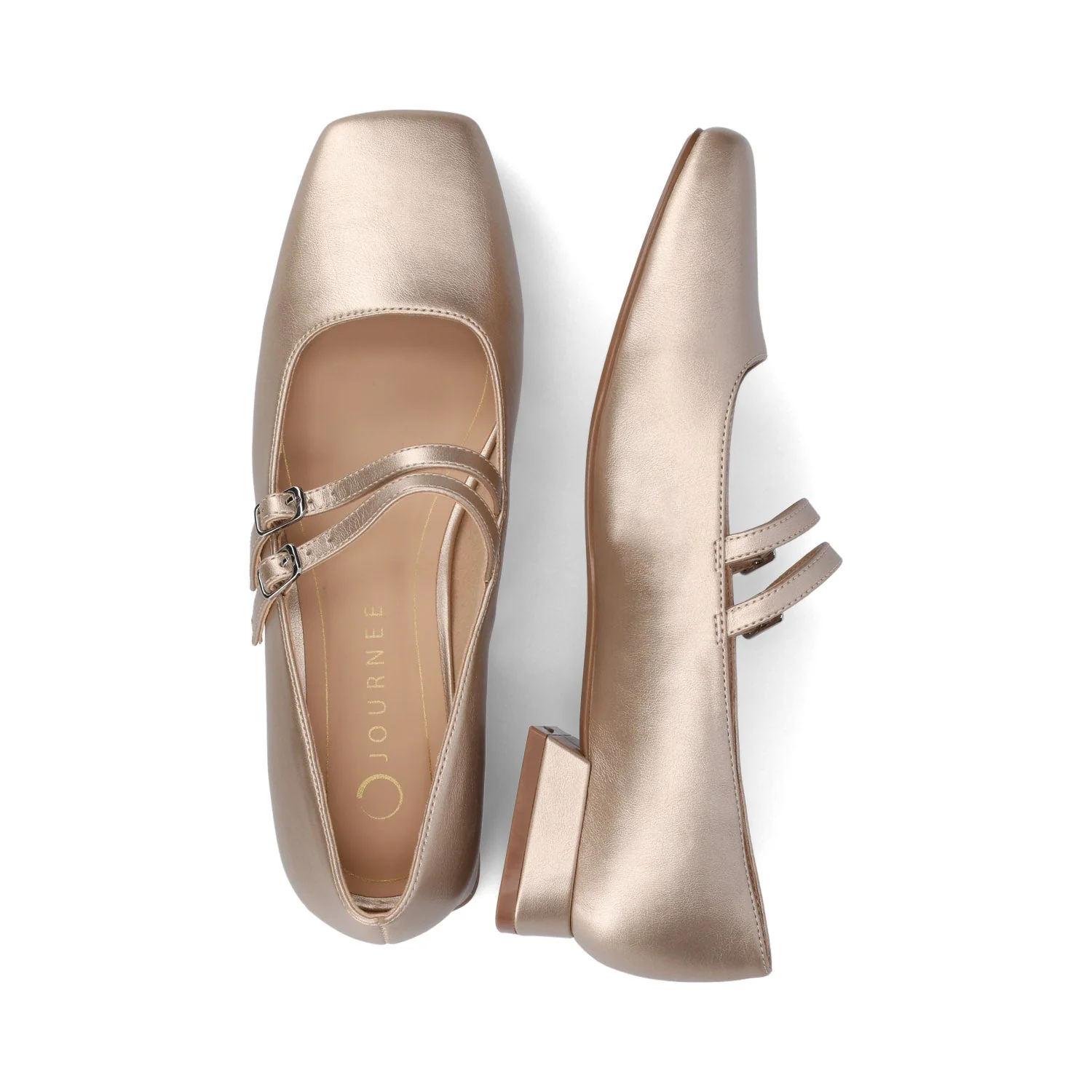 GREDAH MARY JANE FLATS IN VEGAN LEATHER - Champagne PU - Image 3