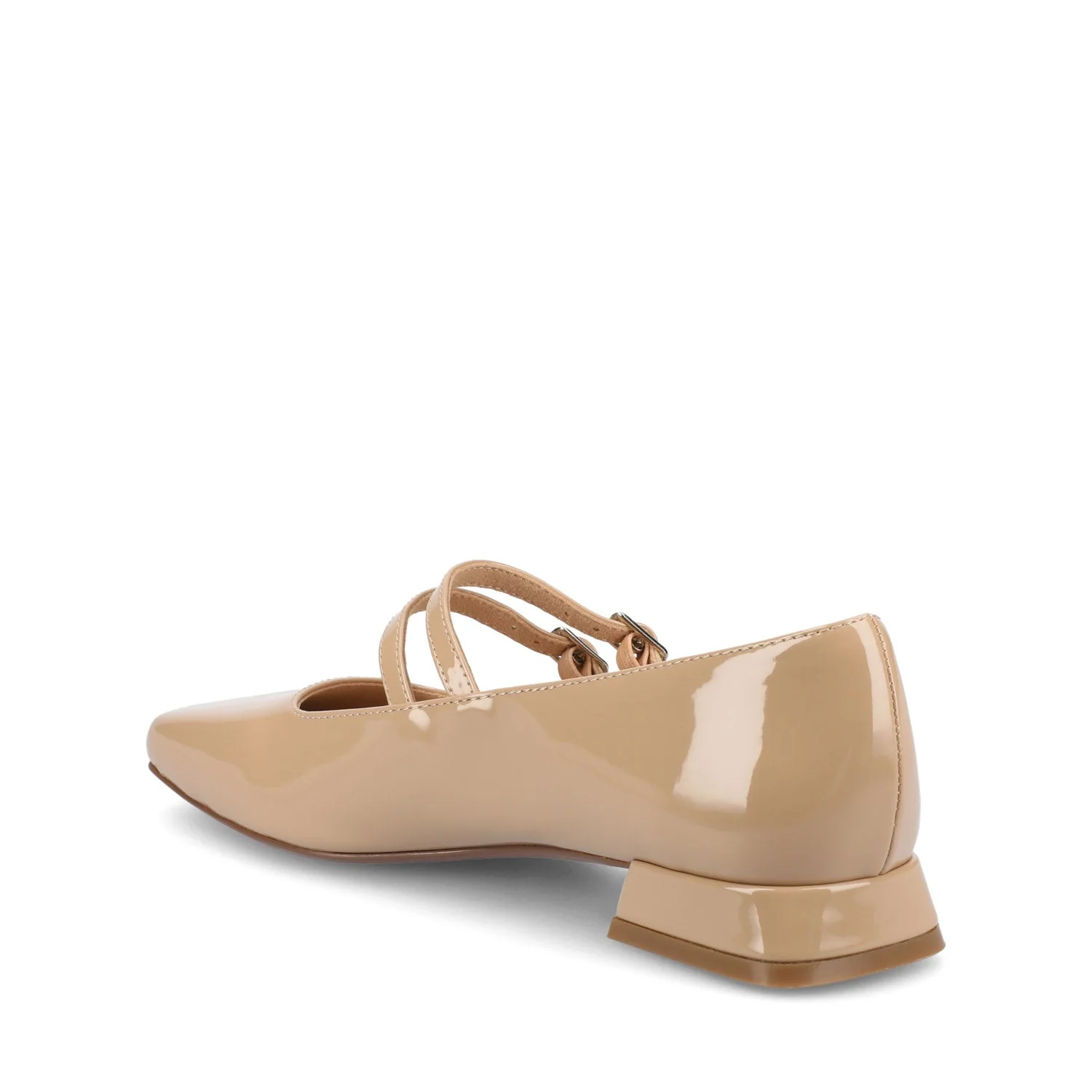GREDAH MARY JANE FLATS IN VEGAN LEATHER - Nude Patent - Image 4