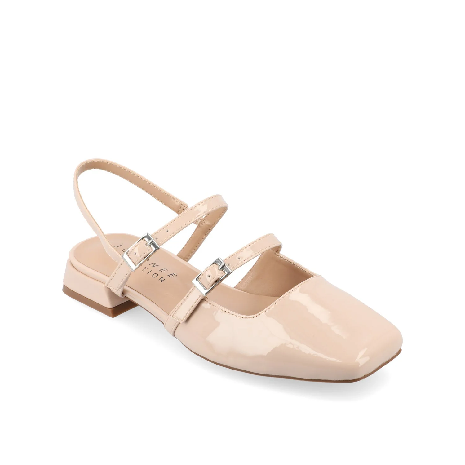 GRETCHENN HEELED FLATS IN PATENT - Beige - Image 2