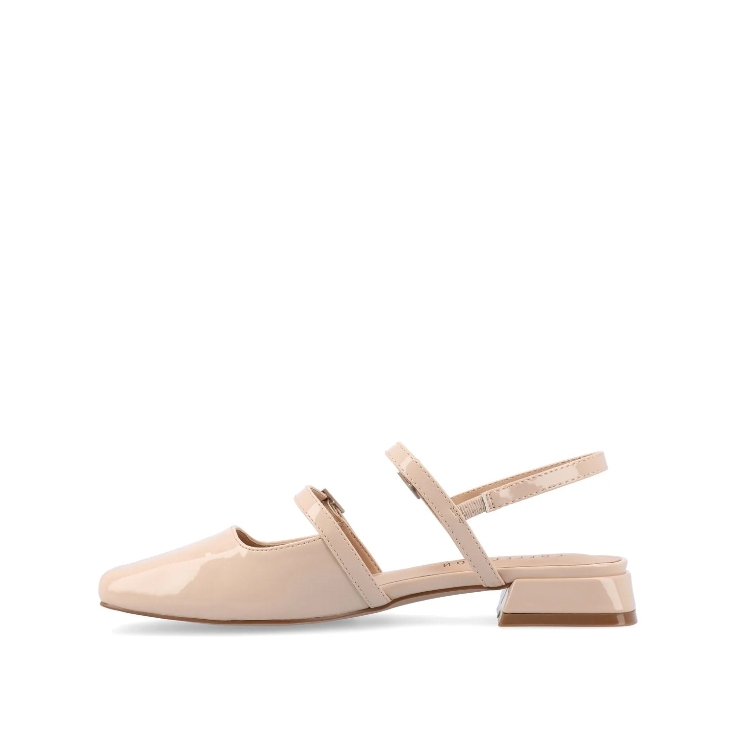GRETCHENN HEELED FLATS IN PATENT - Beige - Image 3