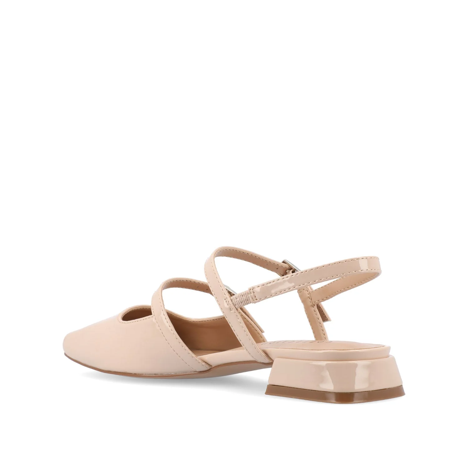GRETCHENN HEELED FLATS IN PATENT - Beige - Image 4